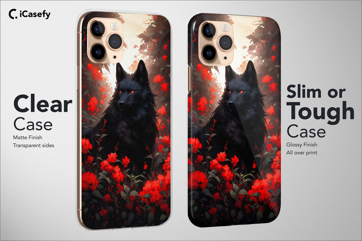 Wolf Phone Case Floral Sky Mon Animal Watercolor Cover - Image 2