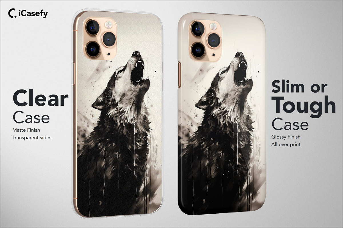 Wolf Phone Case Floral Sky Mon Animal Watercolor Cover - Image 5