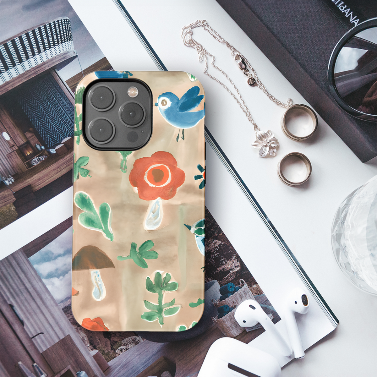 Woodland Watercolor Phone Case iPhone Samsung Cover Pixel 2930 - Image 3