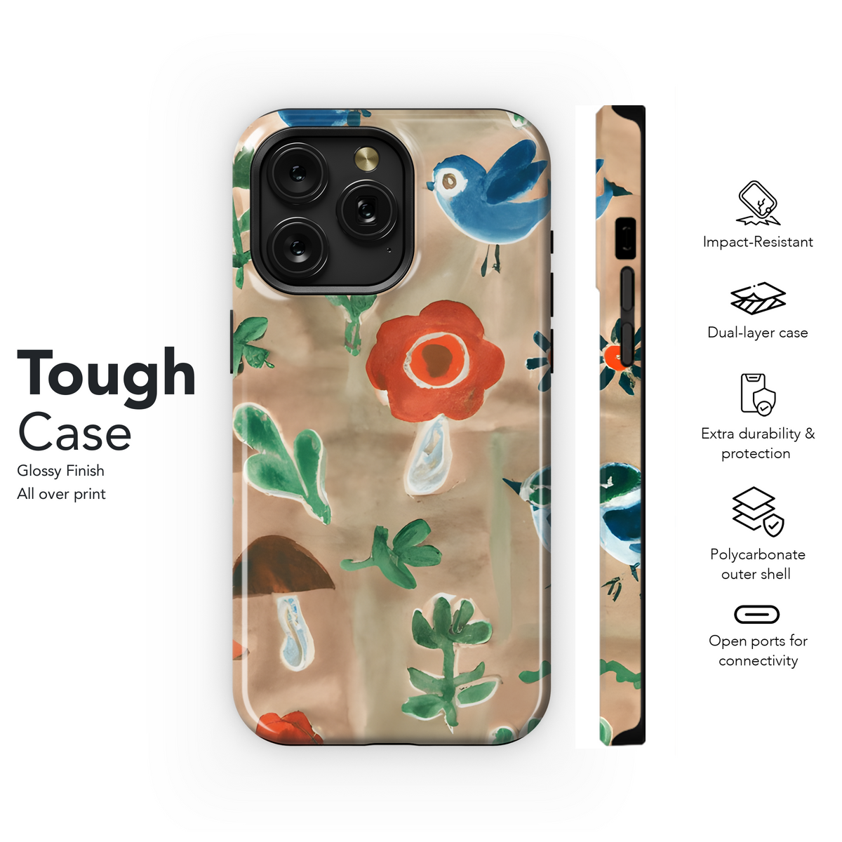 Woodland Watercolor Phone Case iPhone Samsung Cover Pixel 2930 - Image 6