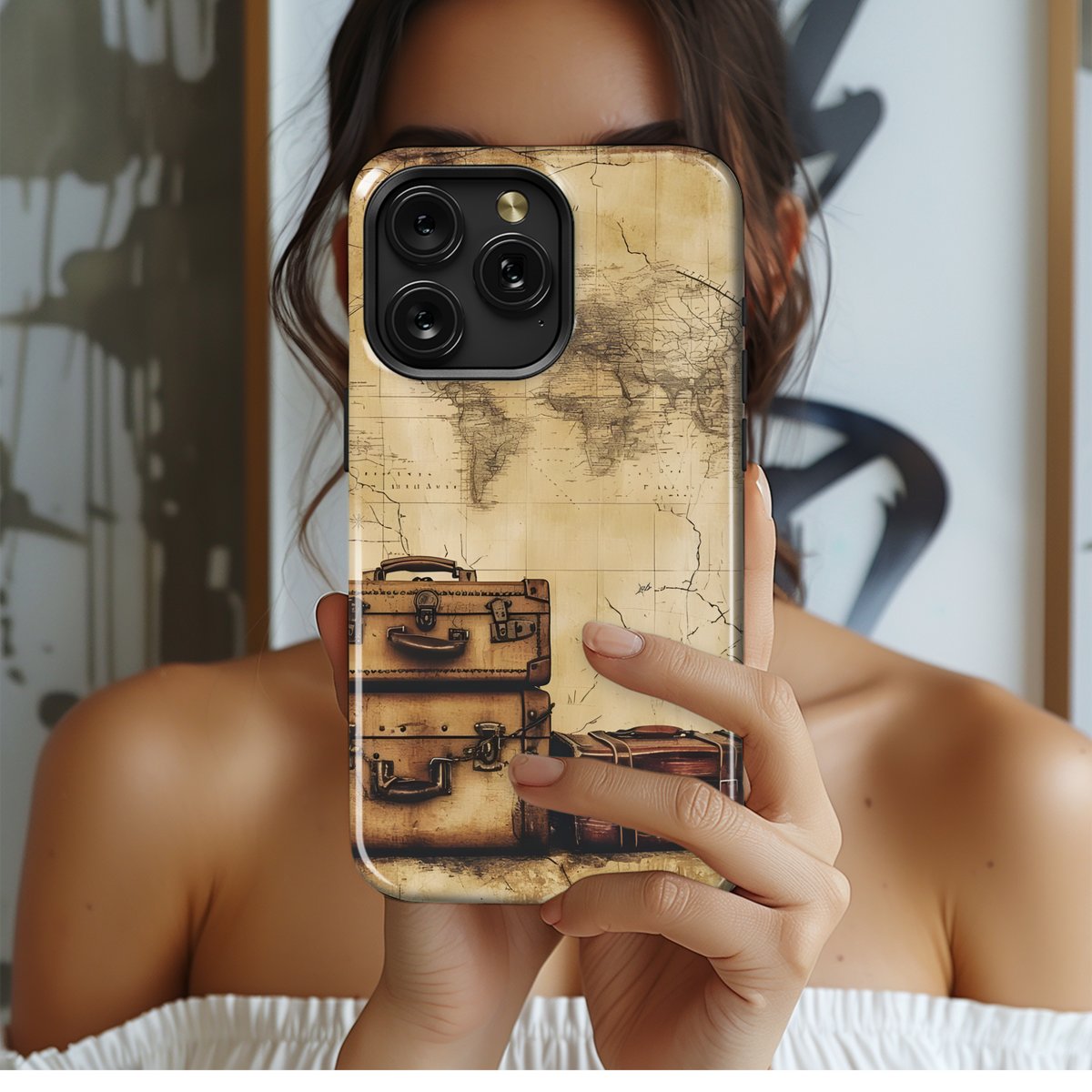 World Map Vintage Travel Phone Case iPhone Samsung Cover Pixel 2064 - Image 2