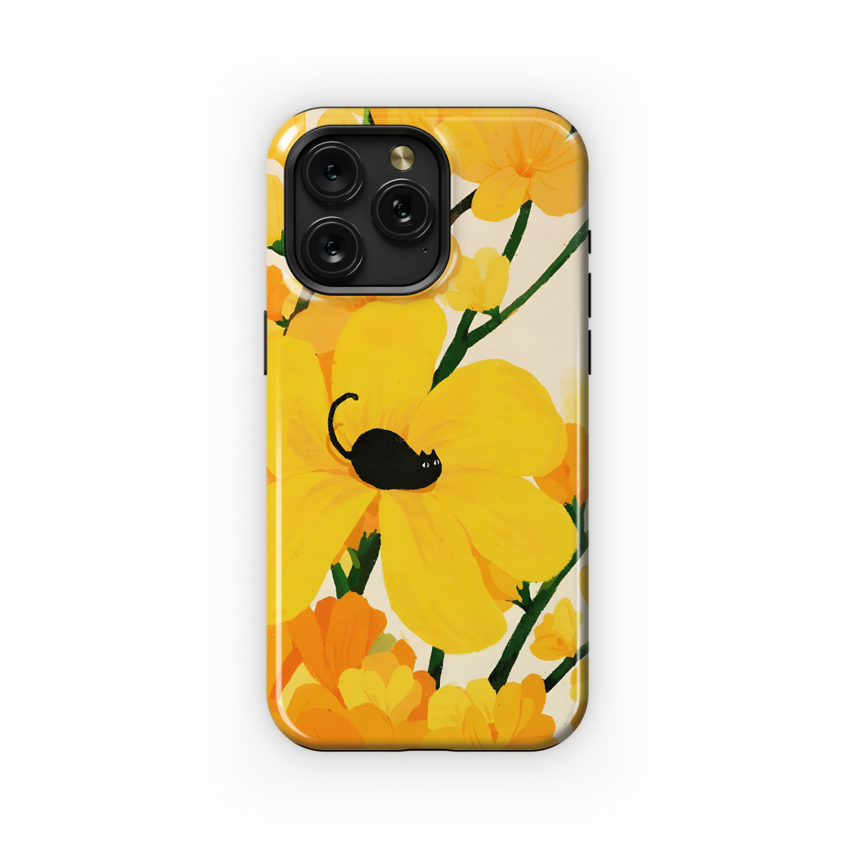 Yellow Aesthetic Flower Phone Case iPhone Samsung Cover Pixel 1703 - Image 1