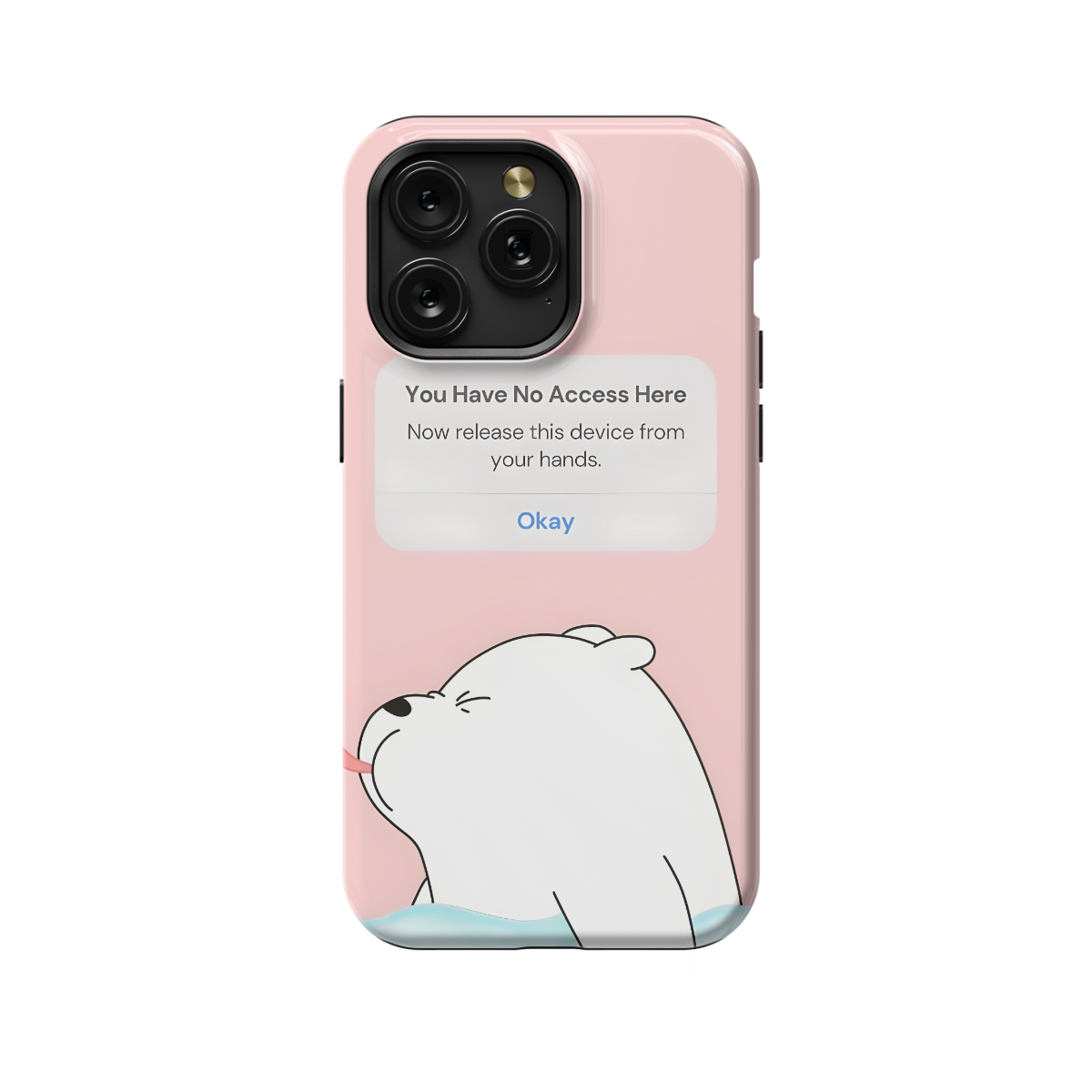 You Have No Access Here, Cute Funny Animation Alert Phone Case iPhone Samsung Pixel & More 315 - Image 1