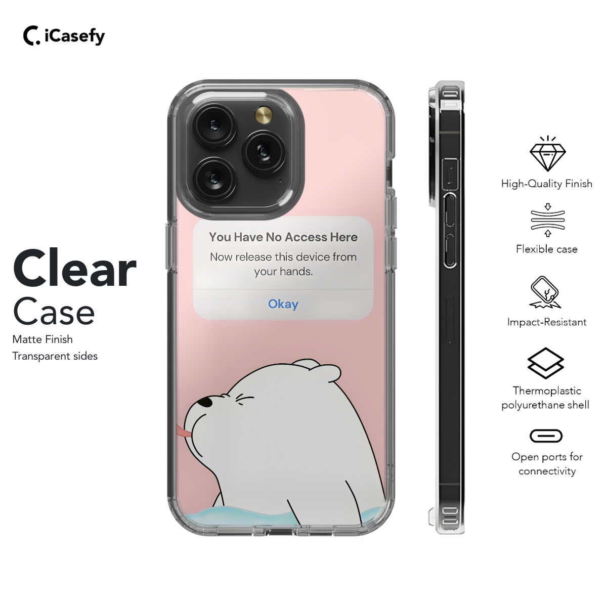 You Have No Access Here, Cute Funny Animation Alert Phone Case iPhone Samsung Pixel & More 315 - Image 7