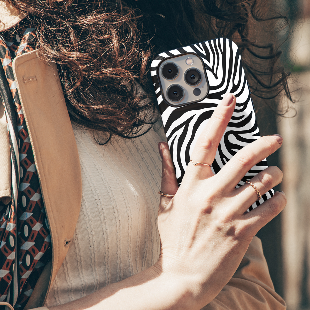 Zebra Print Phone Case iPhone Samsung Cover Pixel 2546 - Image 5