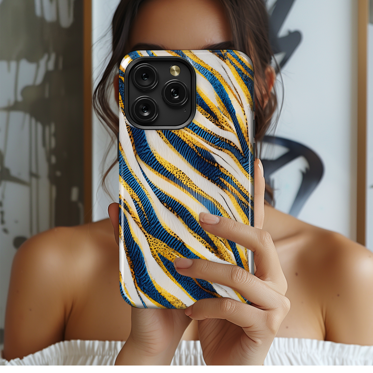 Zebra Stripe Abstract Modern Phone Case iPhone Samsung Cover Pixel 3471 - Image 2