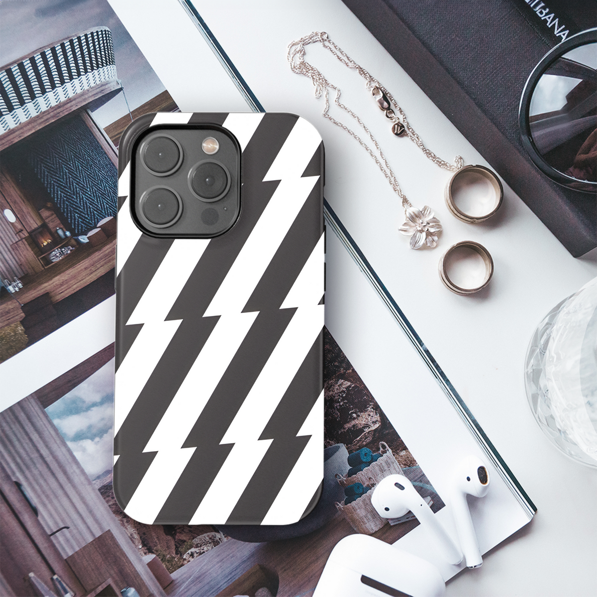 Zigzag Lines Phone Case iPhone Samsung Cover Pixel 3660 - Image 3