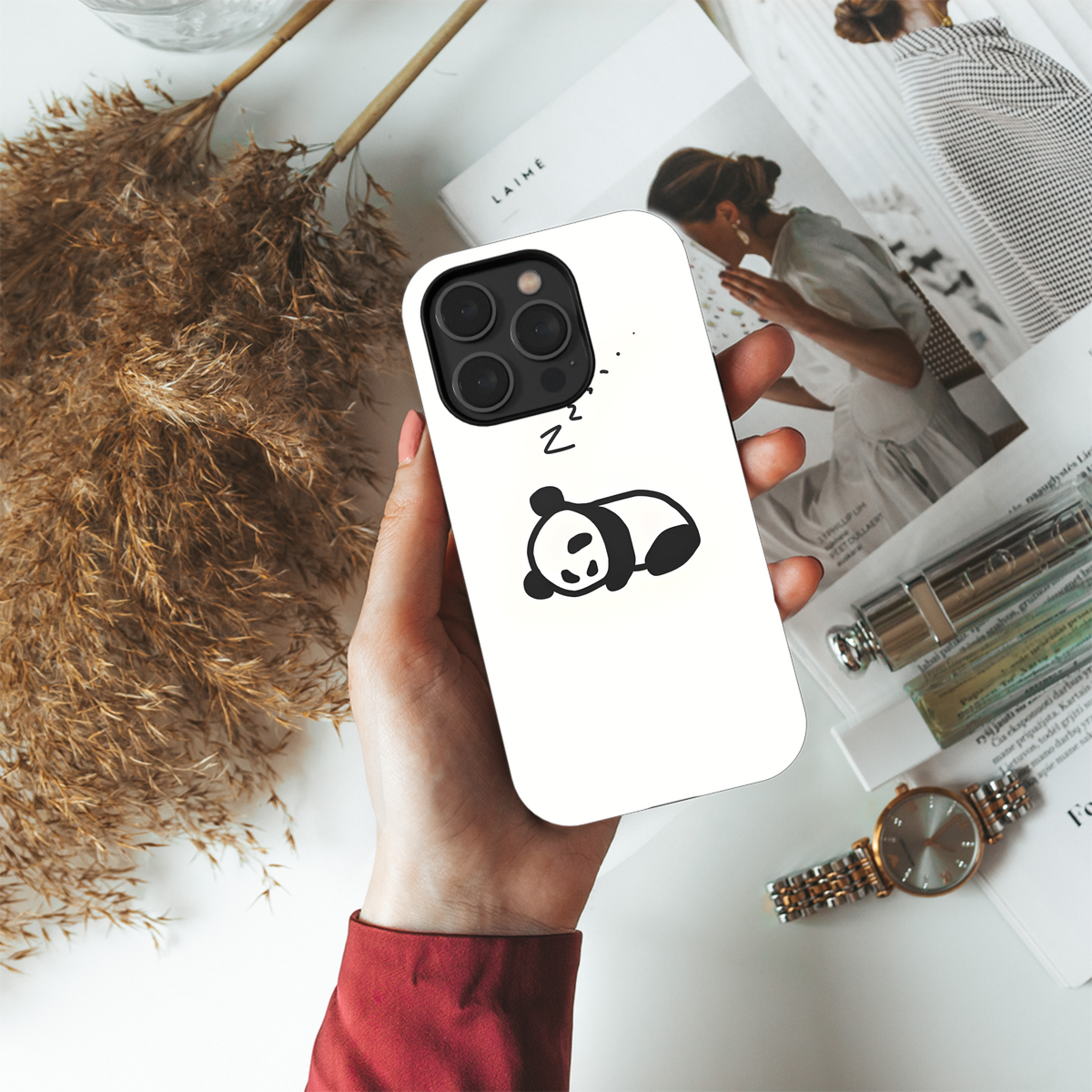 Zzz Baby Panda Sleeping Phone Case iPhone Samsung Cover Pixel 2083 - Image 4