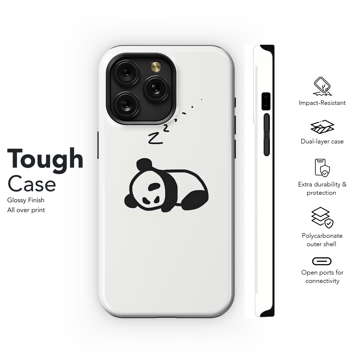 Zzz Baby Panda Sleeping Phone Case iPhone Samsung Cover Pixel 2083 - Image 6