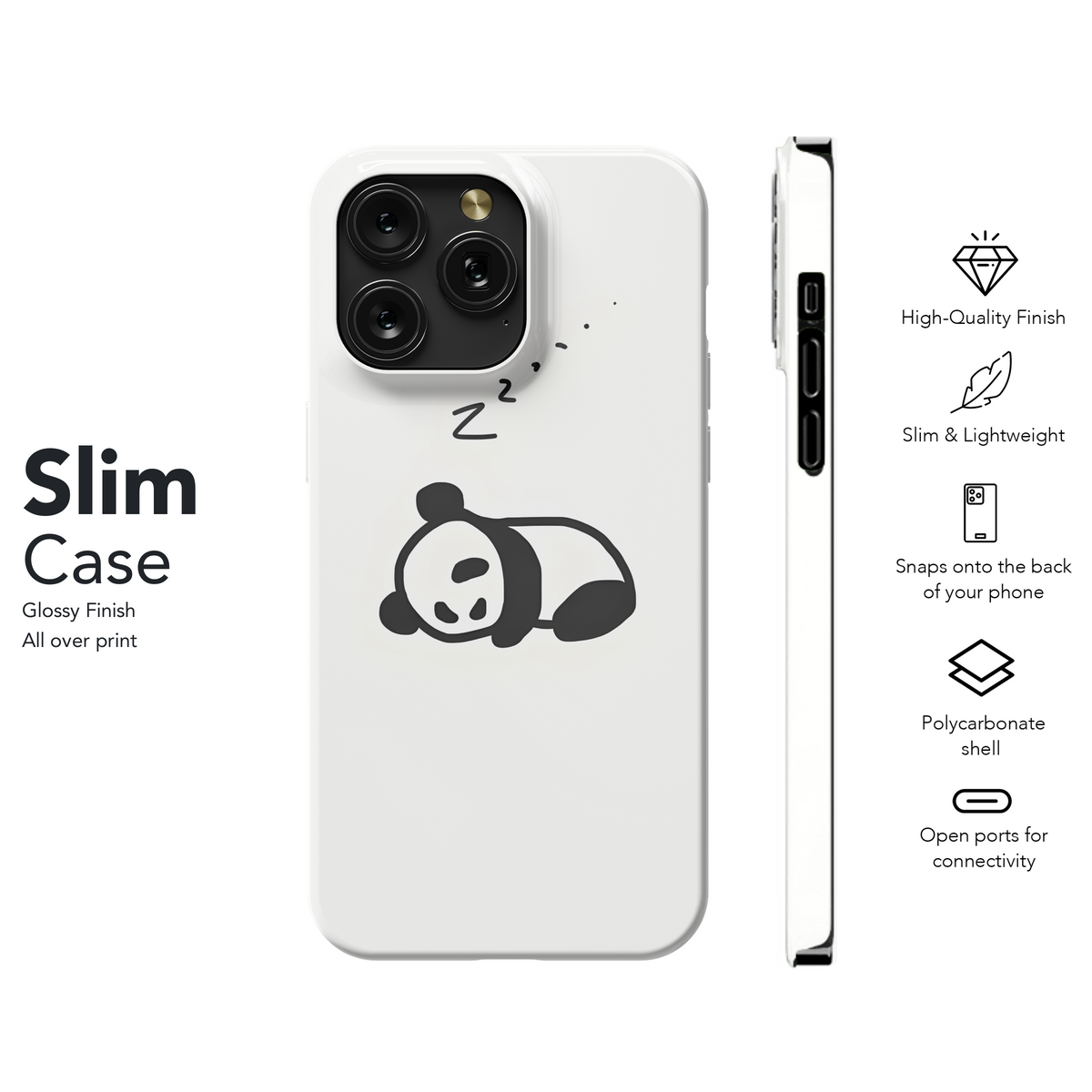 Zzz Baby Panda Sleeping Phone Case iPhone Samsung Cover Pixel 2083 - Image 7