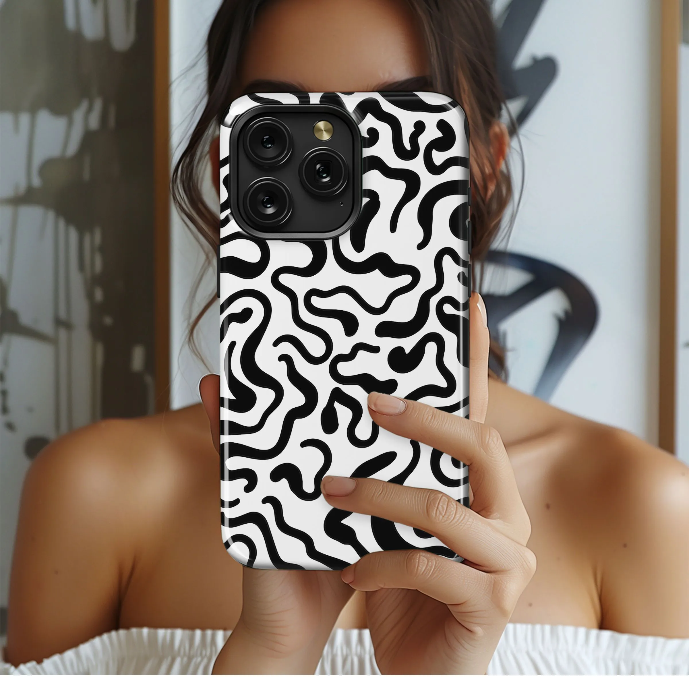 Abstract Wavy Organic Pattern Phone Case iPhone Samsung Cover Pixel 5262