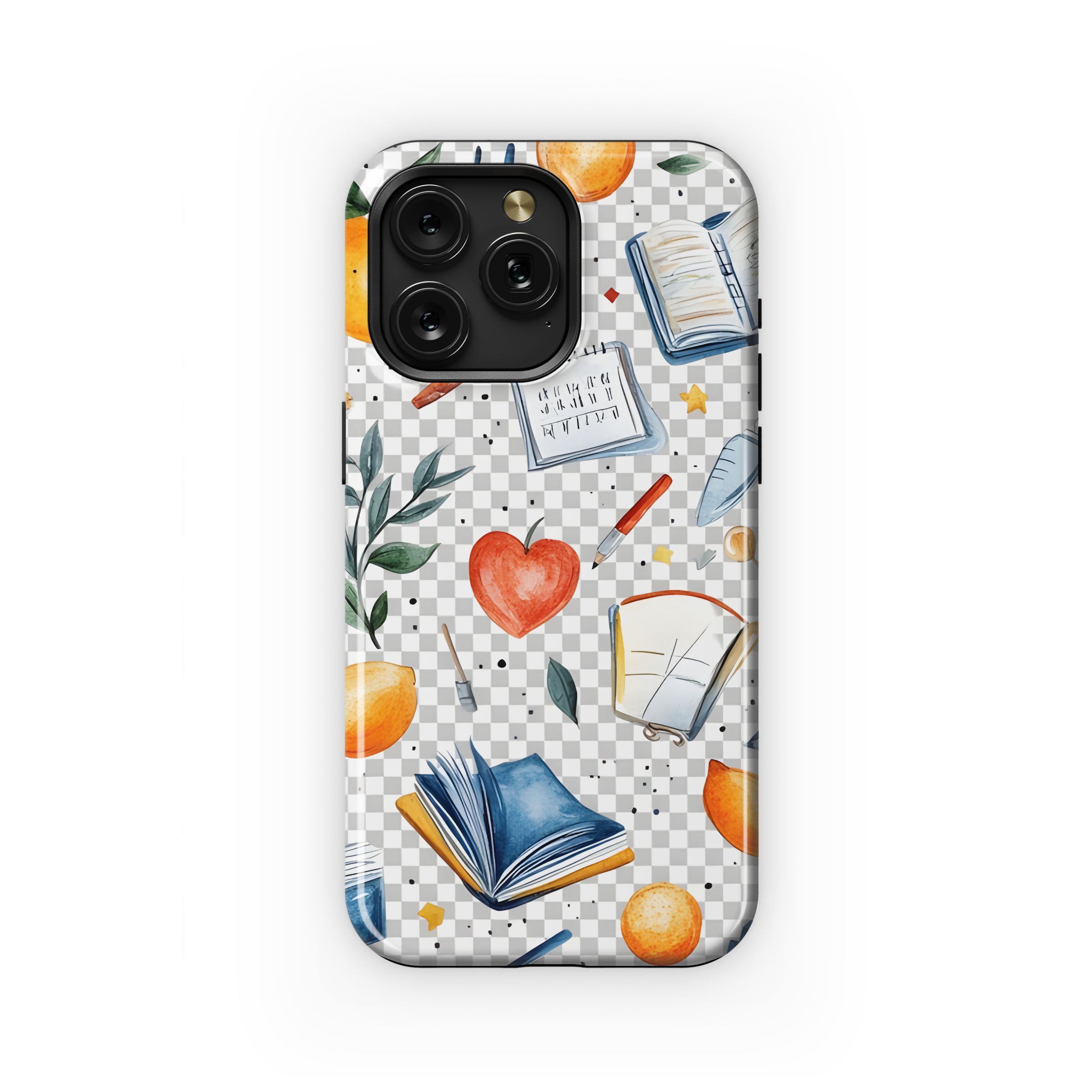 Academic Watercolor Pattern Phone Case iPhone Samsung Cover Pixel 5174