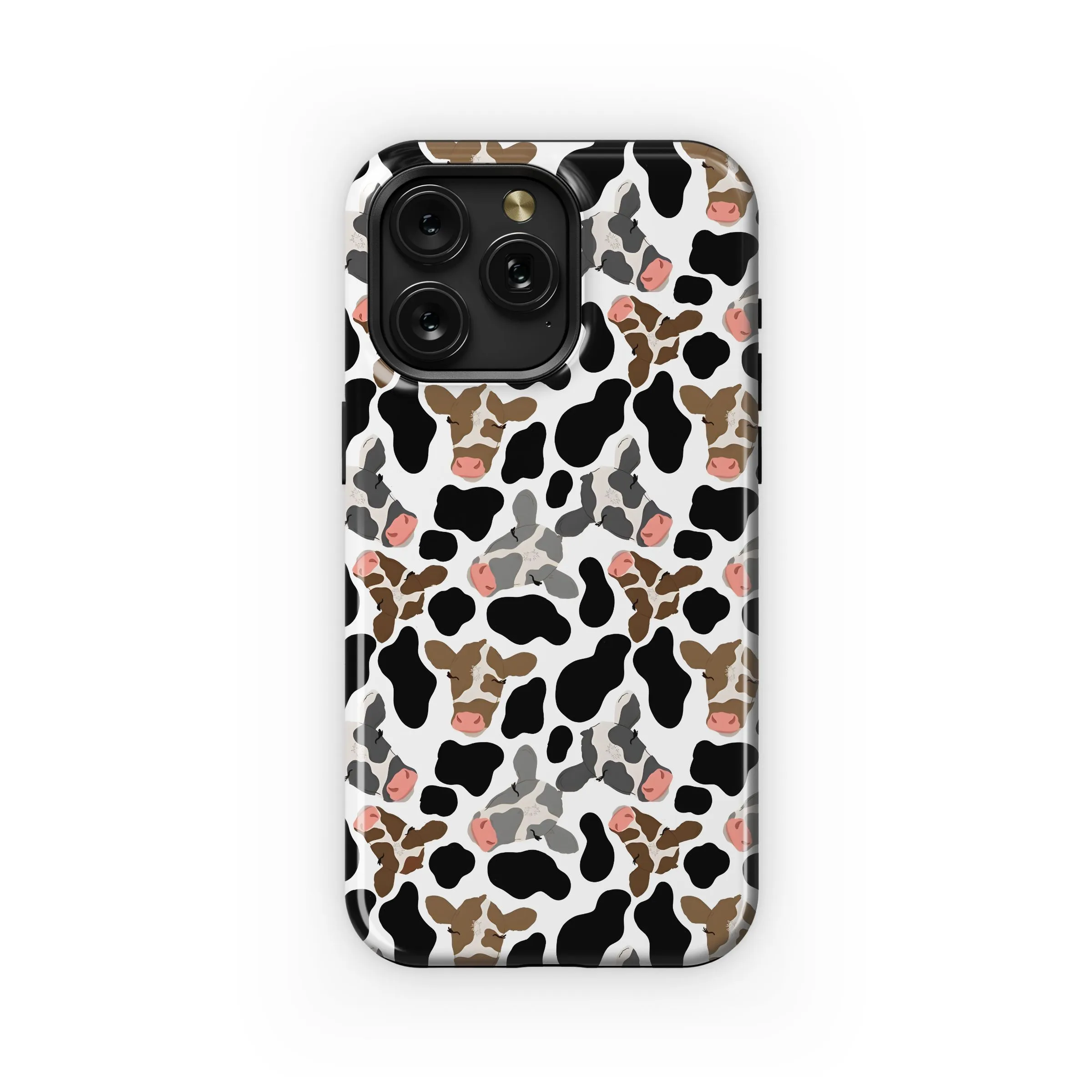 Adorable Cow Spot Pattern Design Phone Case iPhone Samsung Cover Pixel 5368