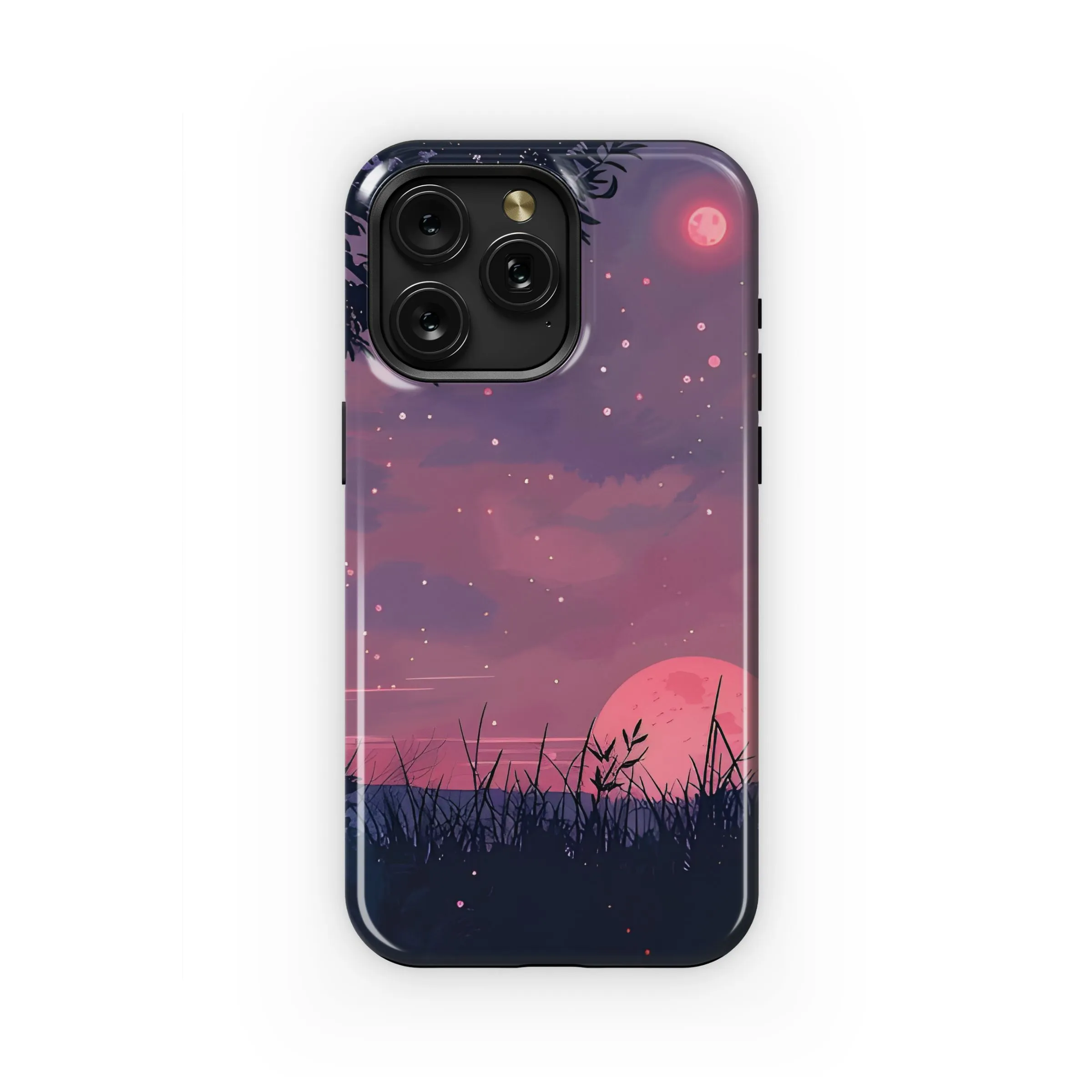 Aesthetic Pink Moon Sky Phone Case iPhone Samsung Cover Pixel 5449