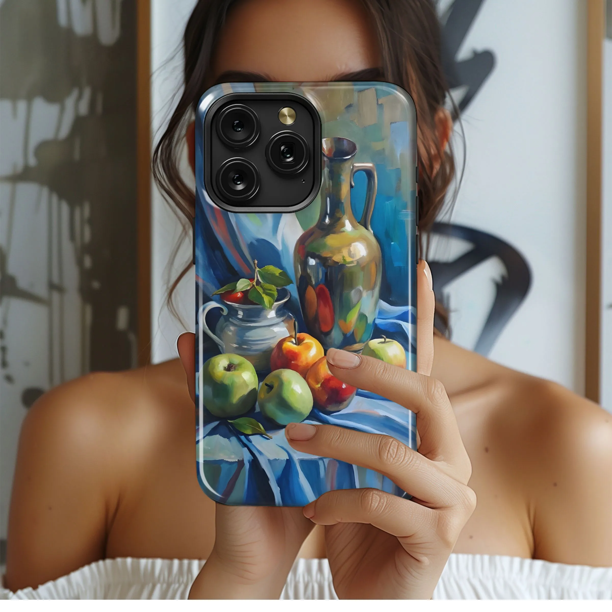 Apples and Pitcher Still Life Phone Case iPhone Samsung Cover Pixel 4845