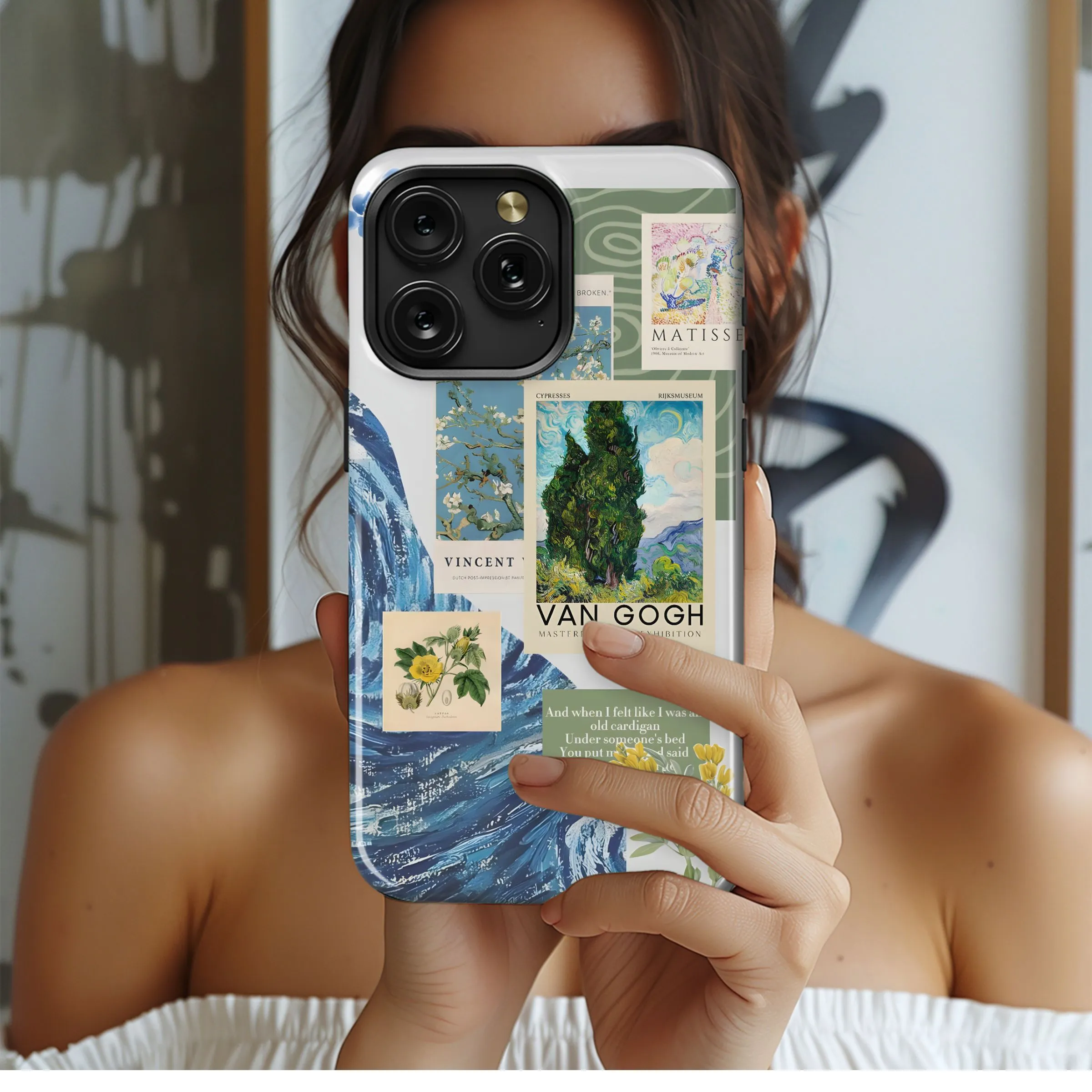 Artful Collage Design Phone Case iPhone Samsung Cover Pixel 4987