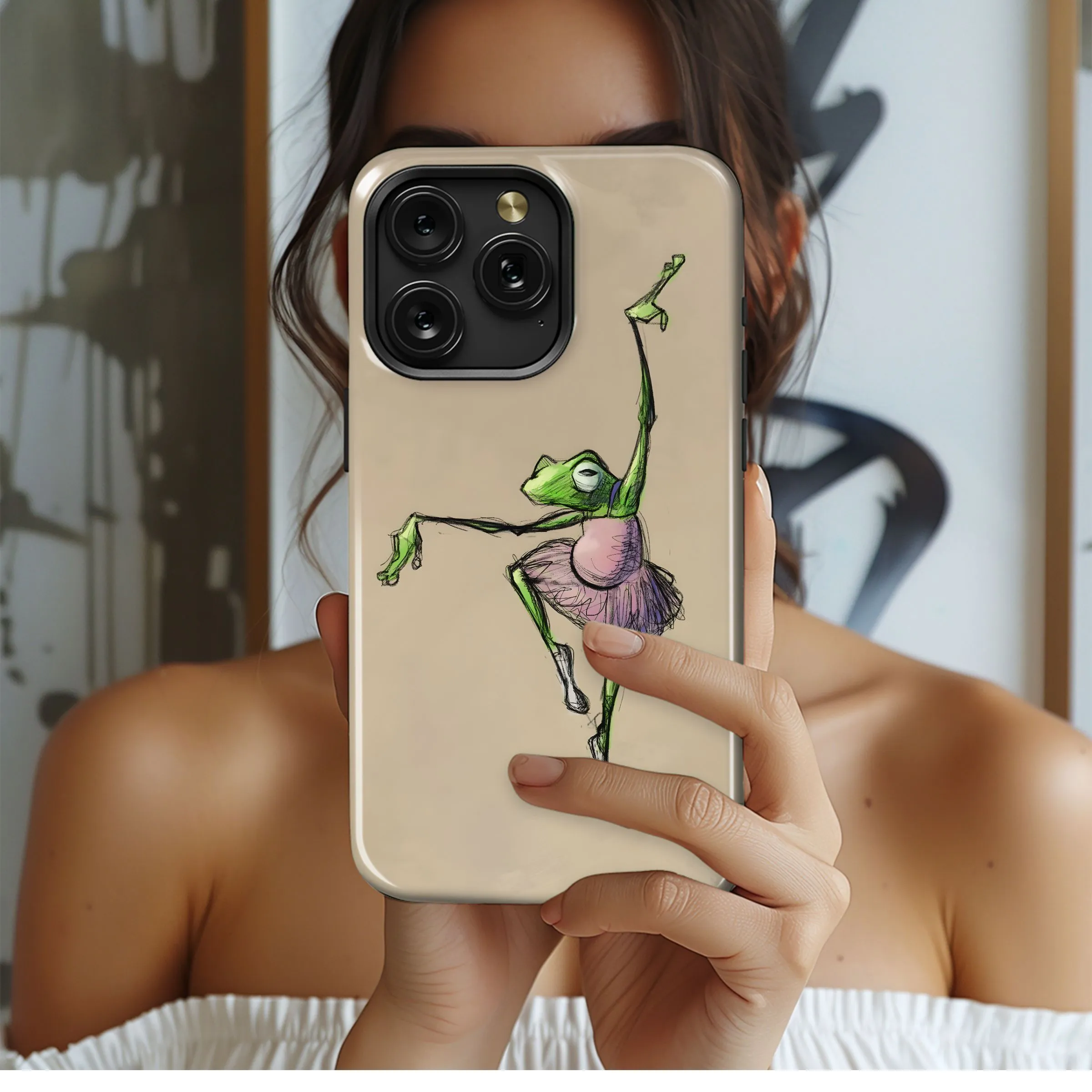 Ballerina Frog Design Phone Case iPhone Samsung Cover Pixel 4831
