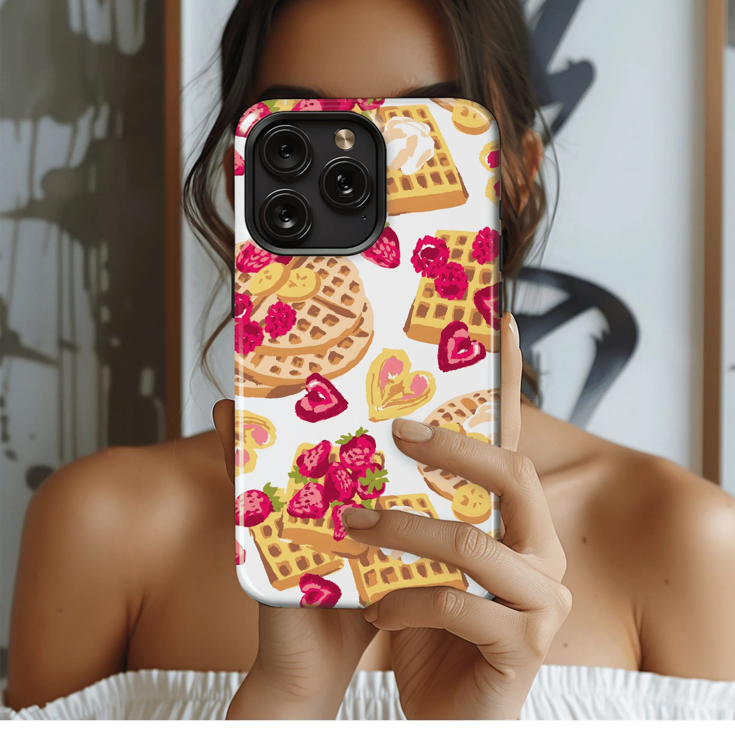 Berry Waffle Delight
 Phone Case iPhone Samsung Cover Pixel 4601