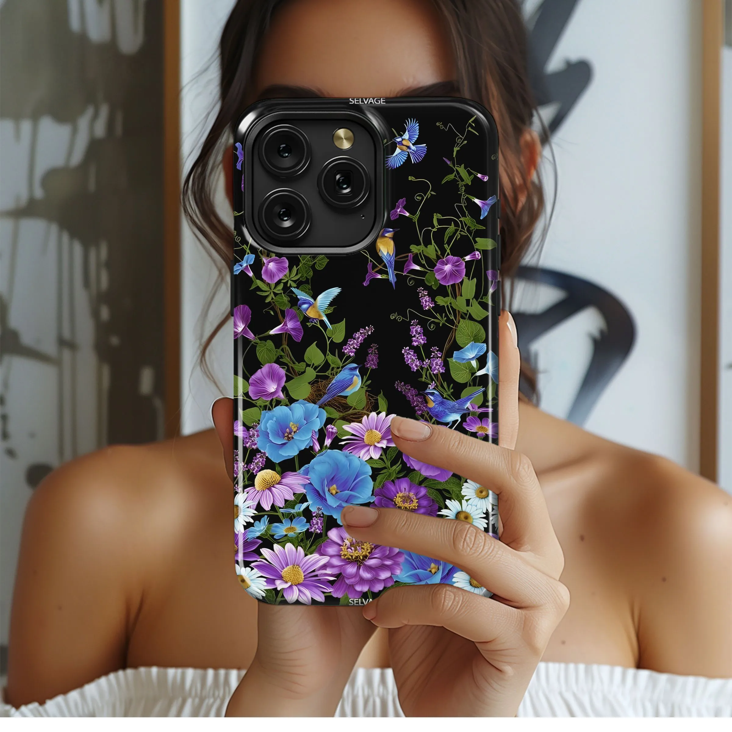 Birds & Blooming Flowers
 Phone Case iPhone Samsung Cover Pixel 4722