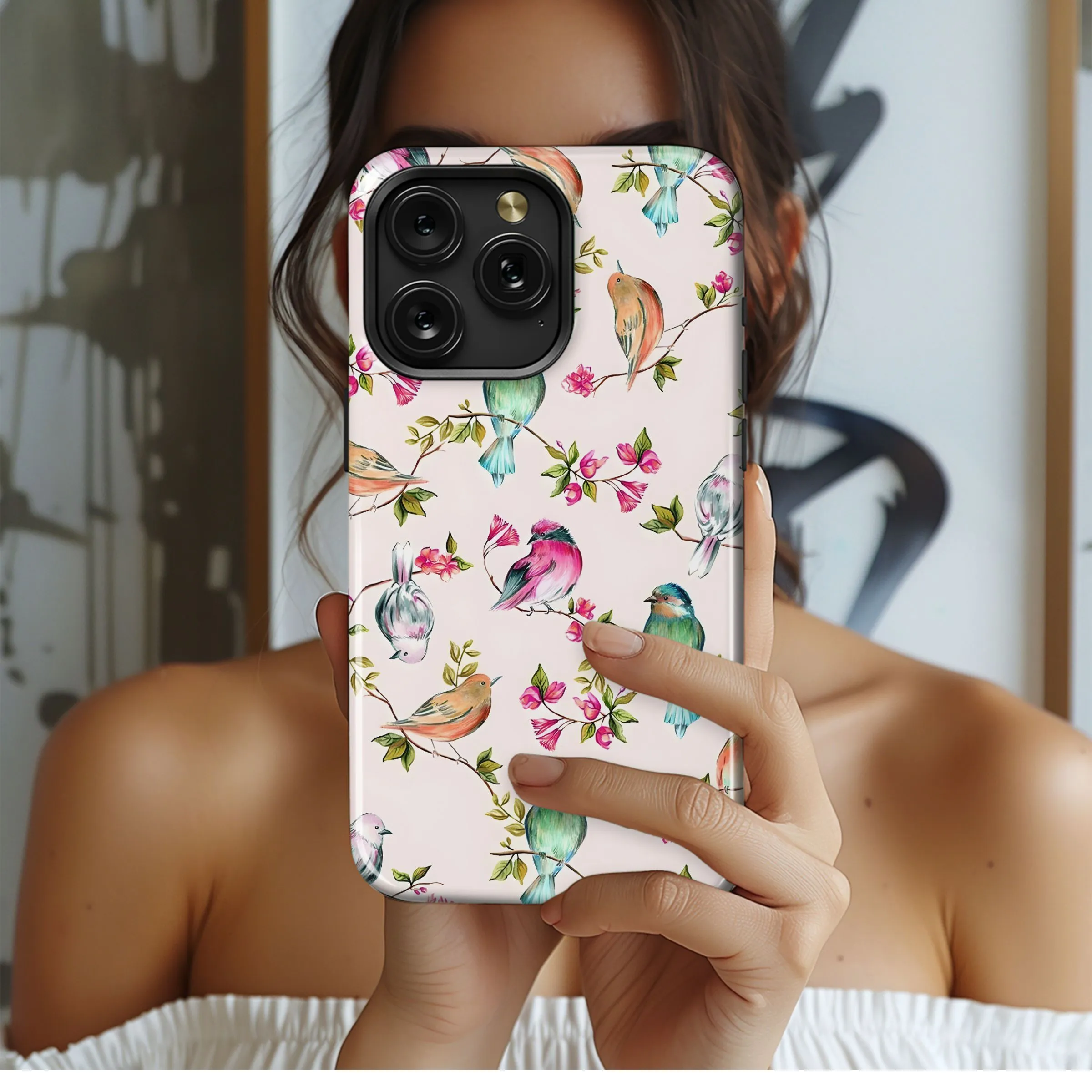 Birds & Blossoms
 Phone Case iPhone Samsung Cover Pixel 4692