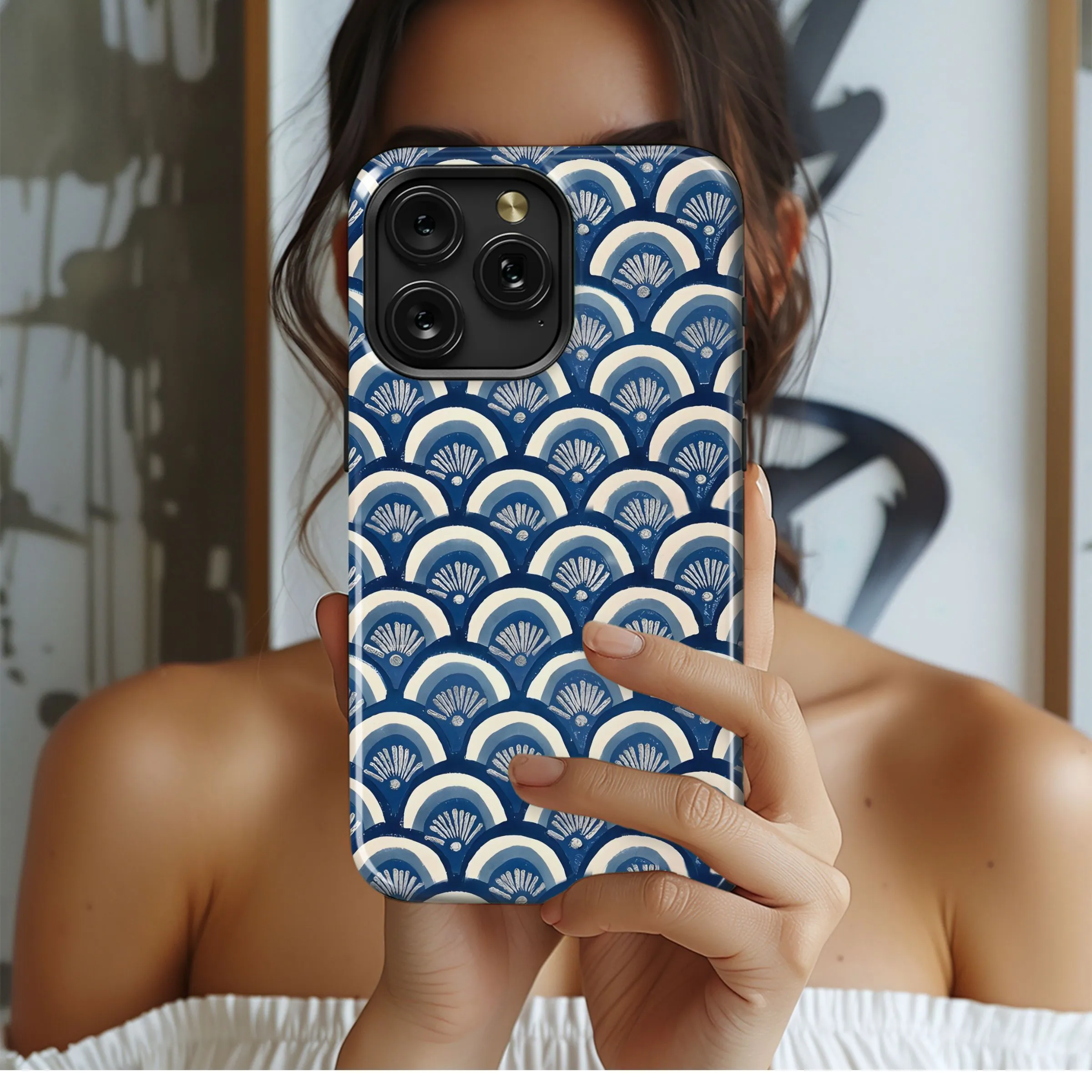 Blue Wave Pattern
 Phone Case iPhone Samsung Cover Pixel 4814