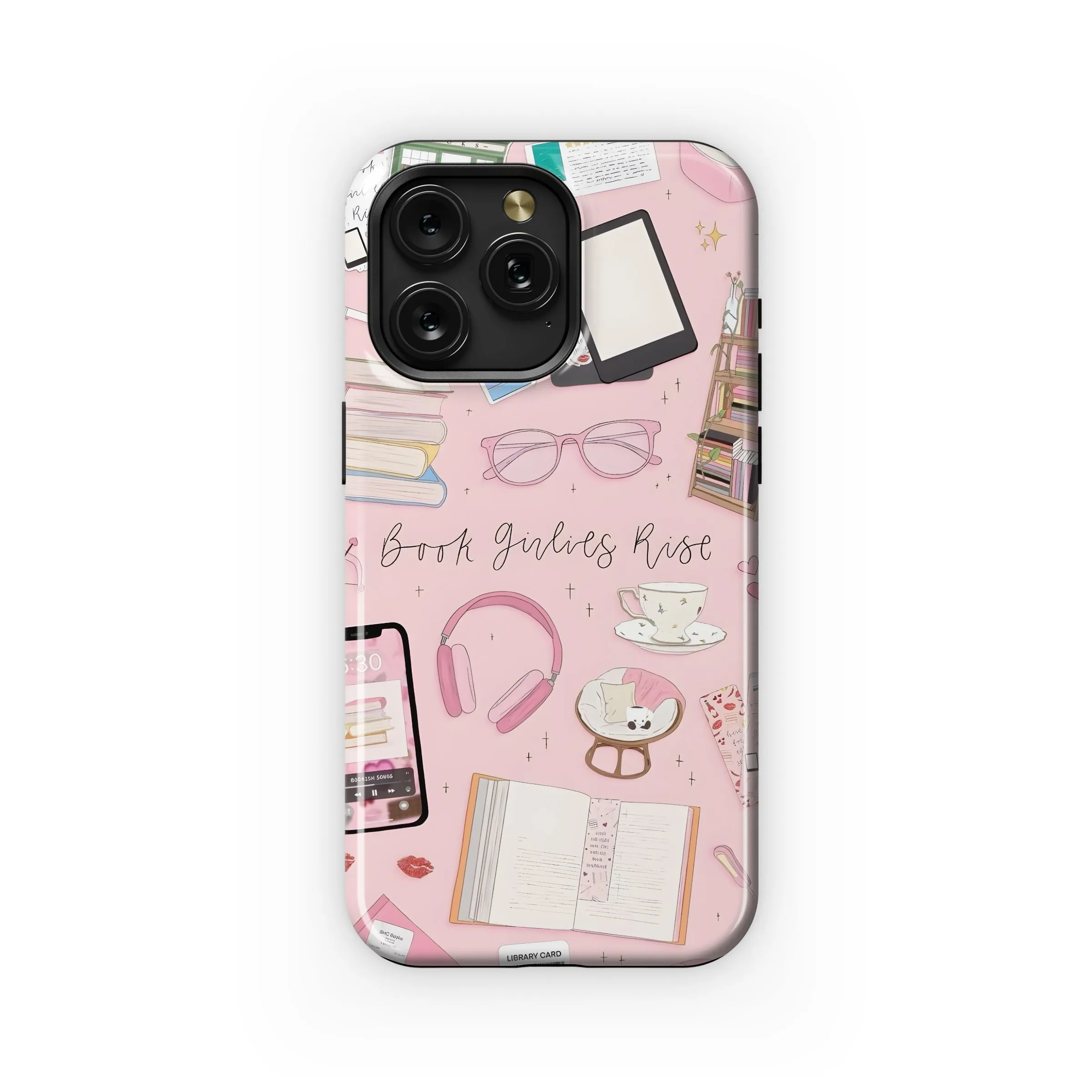 Bookish Aesthetic Pink Collage Phone Case iPhone Samsung Cover Pixel 4959