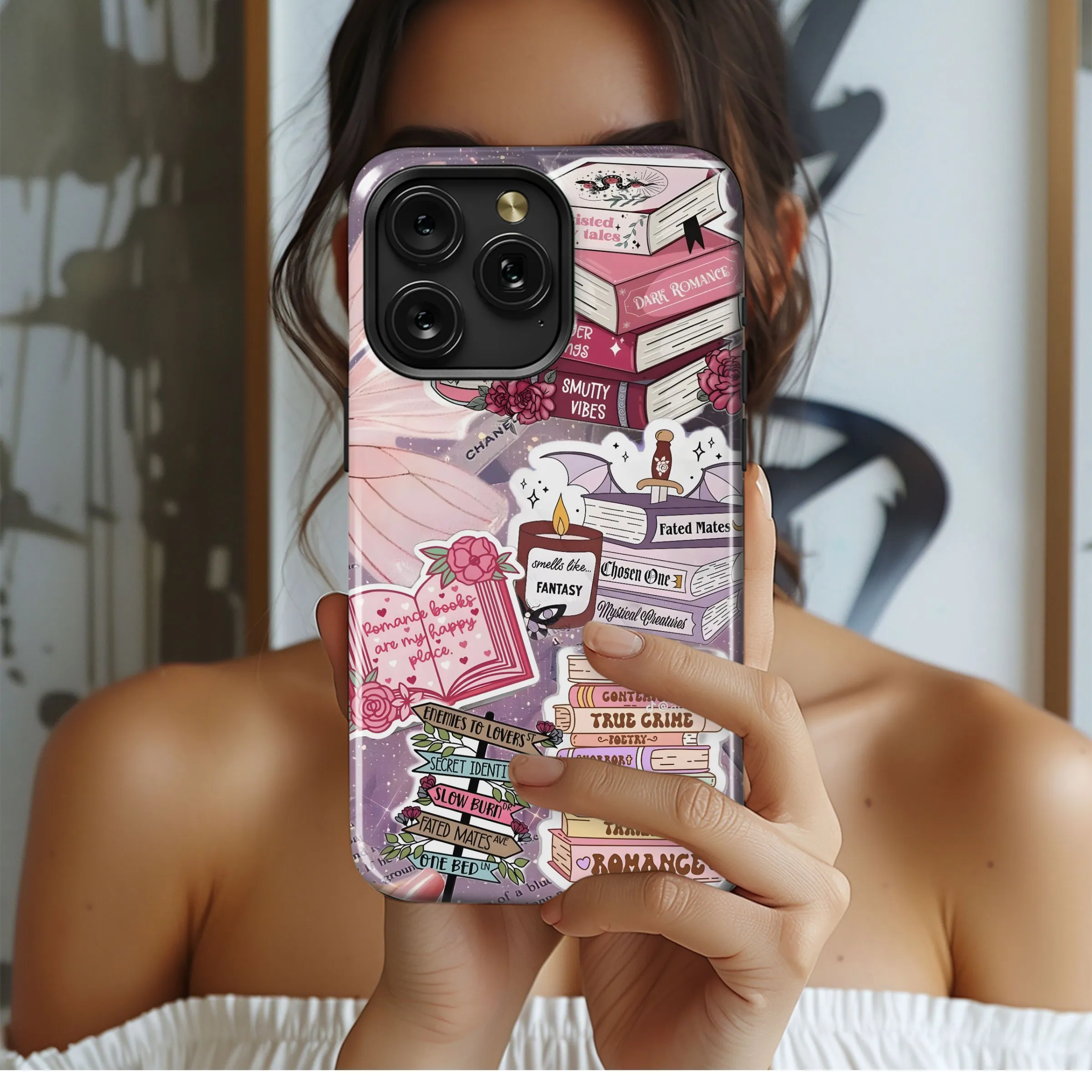 Bookish Vibes Only Phone Case iPhone Samsung Cover Pixel 5008