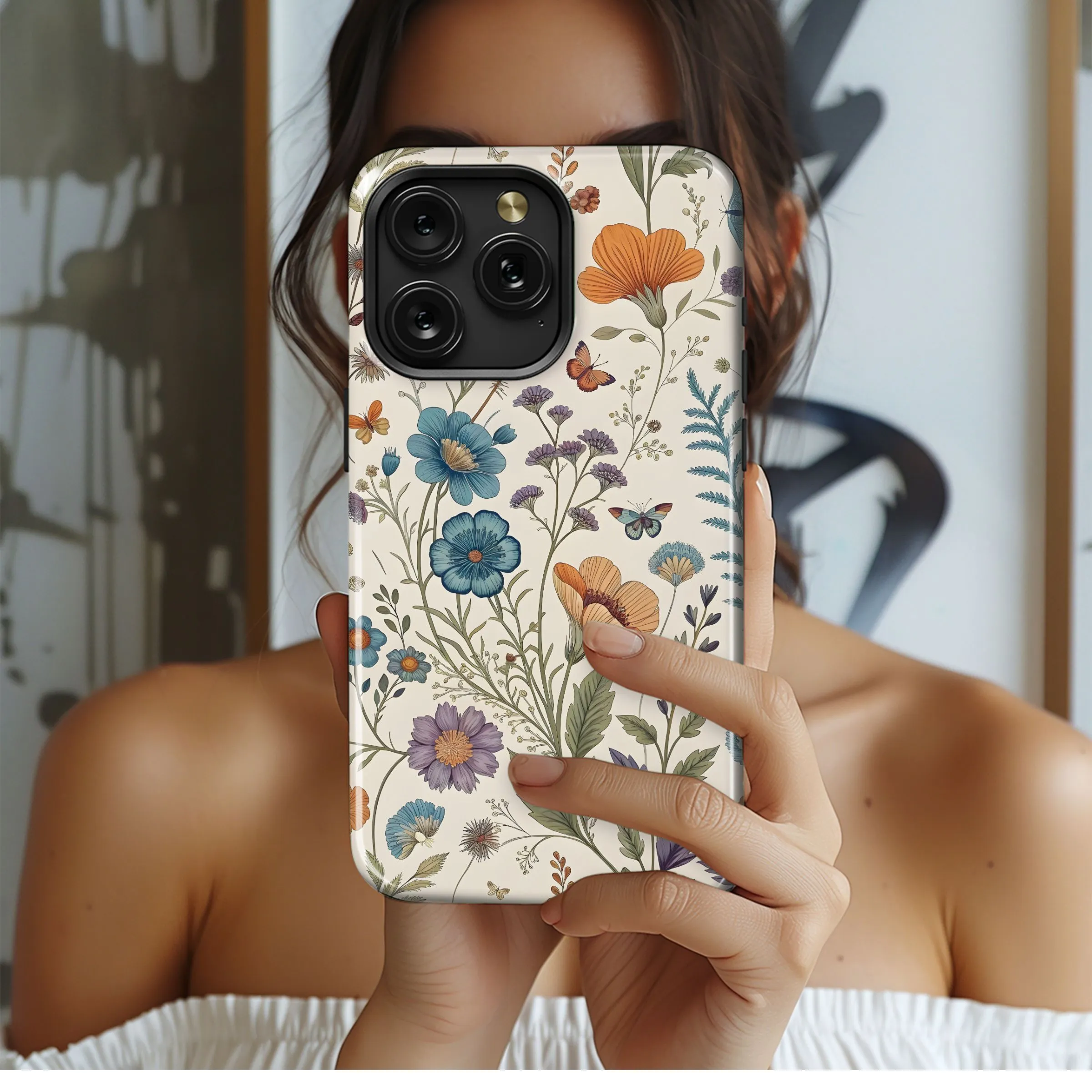 Botanical Butterflies Delight Phone Case iPhone Samsung Cover Pixel 4899