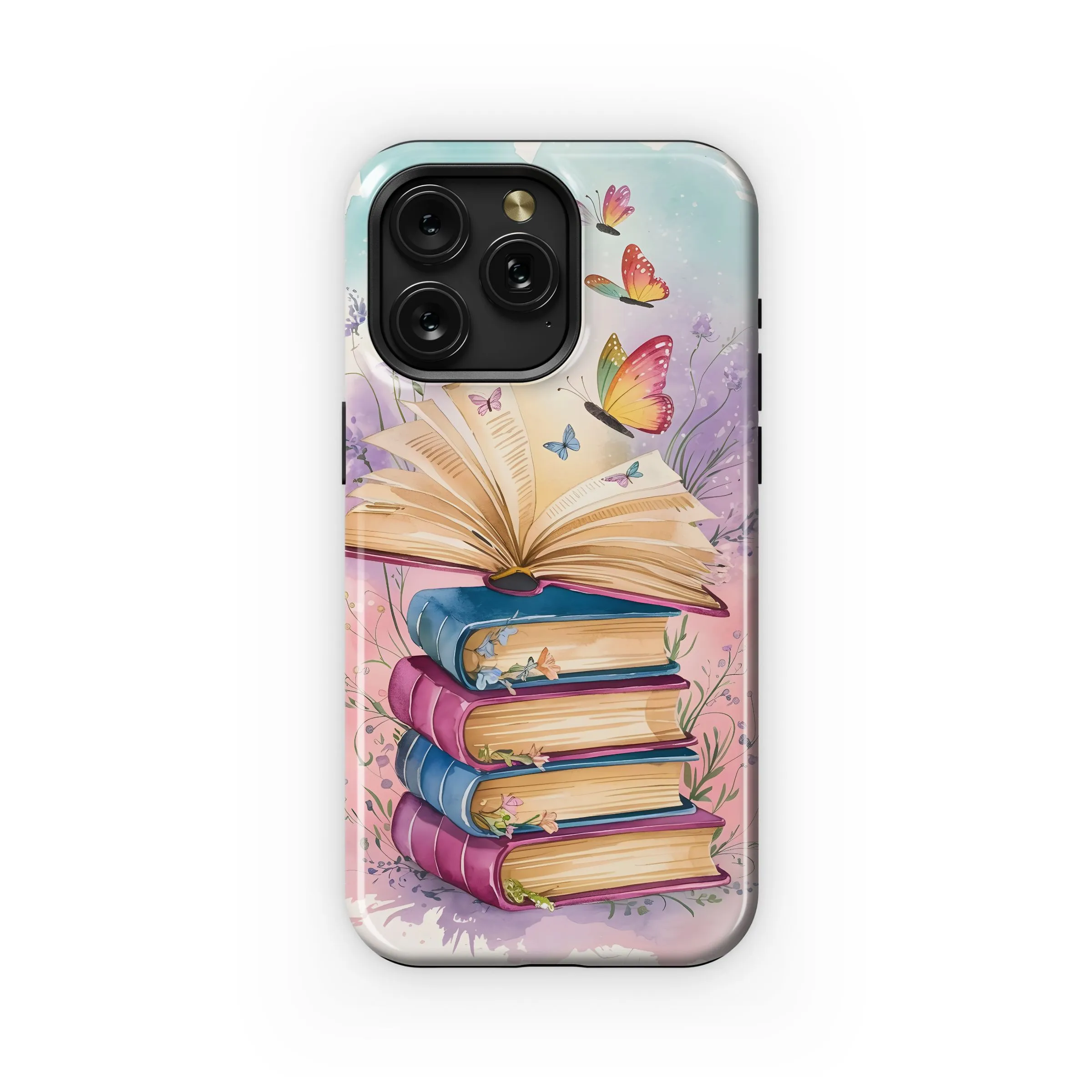 Butterfly Books and Lavender Dream Phone Case iPhone Samsung Cover Pixel 5101