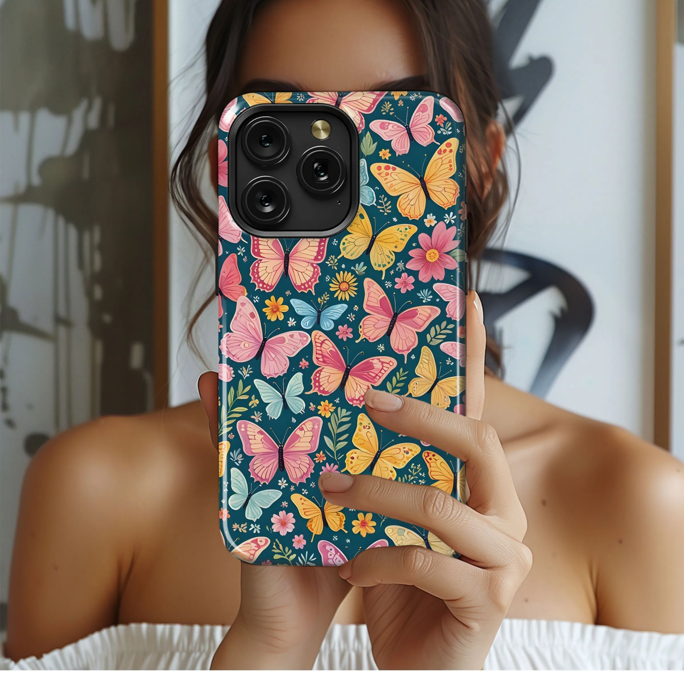 Butterfly Garden Dream Phone Case iPhone Samsung Cover Pixel 4876