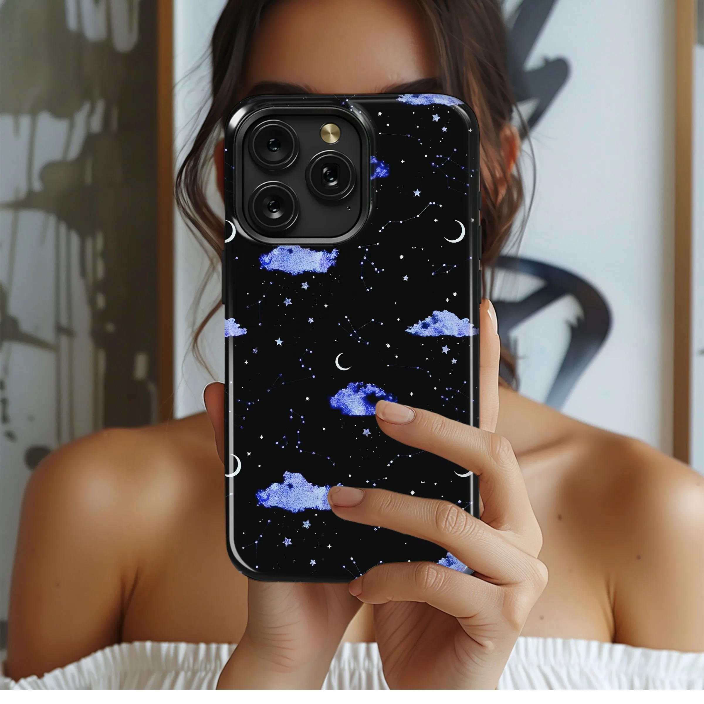 Celestial Clouds and Constellations Phone Case iPhone Samsung Cover Pixel 4852