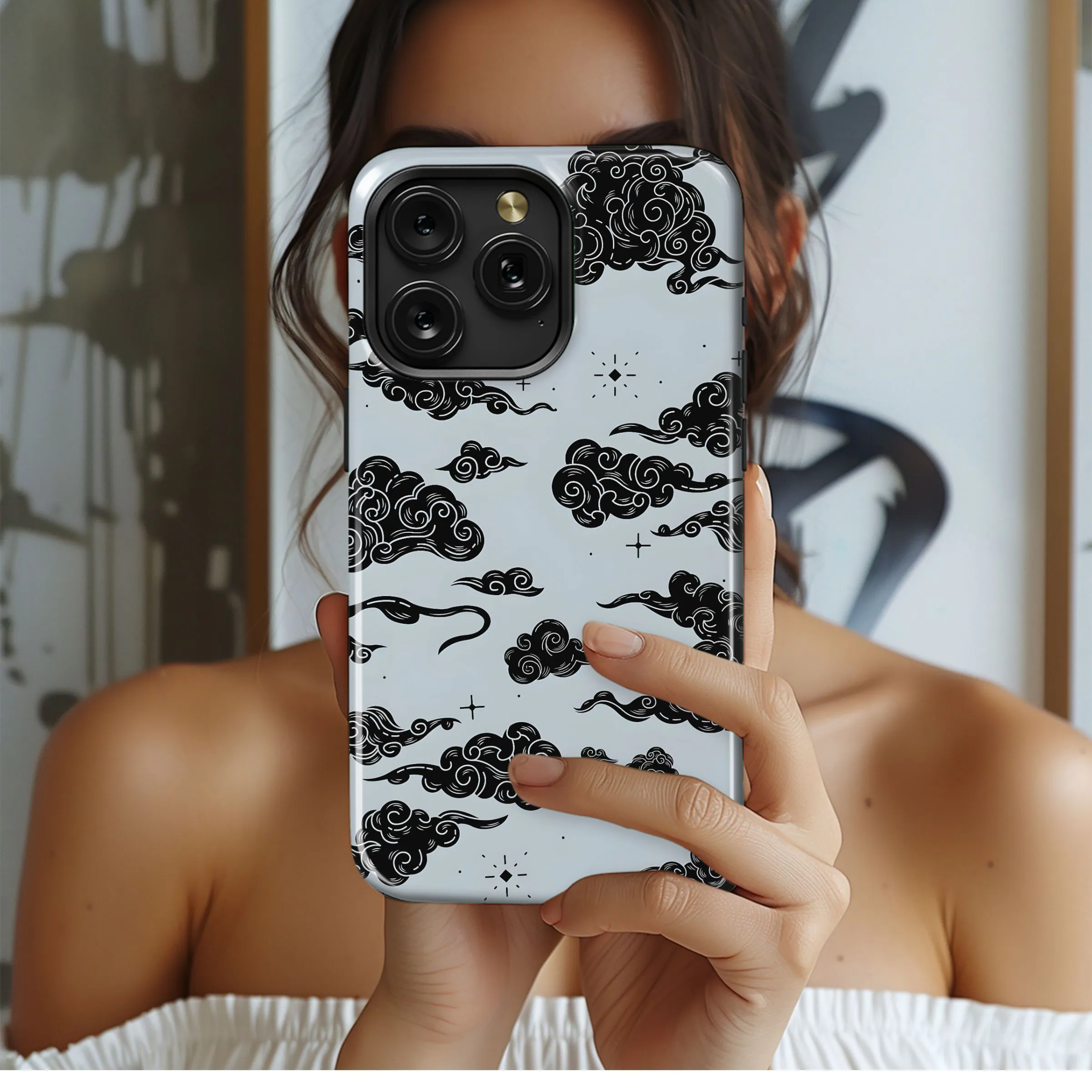 Celestial Clouds and Moon Dream Phone Case iPhone Samsung Cover Pixel 5437