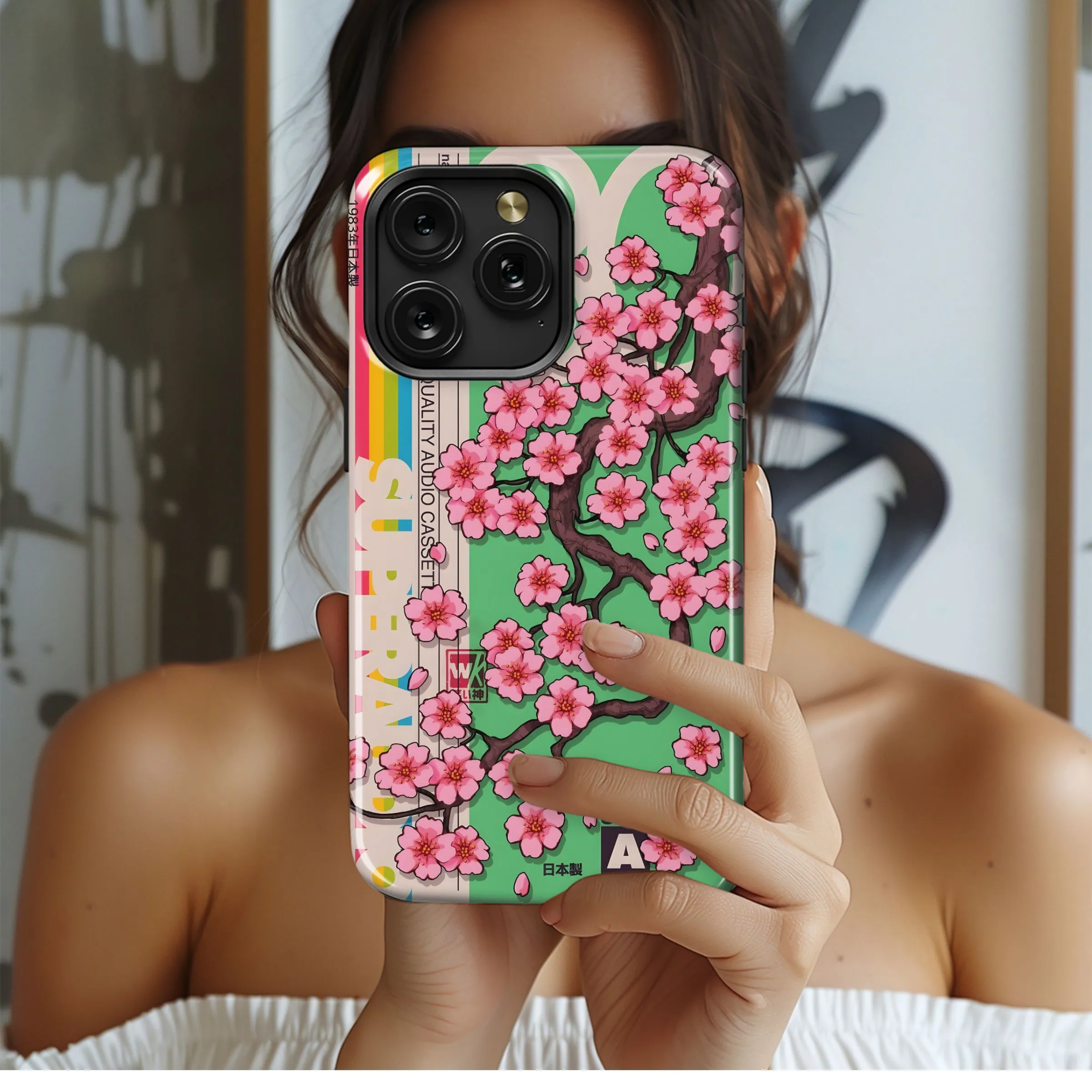 Cherry Blossom Cassette
 Phone Case iPhone Samsung Cover Pixel 5515