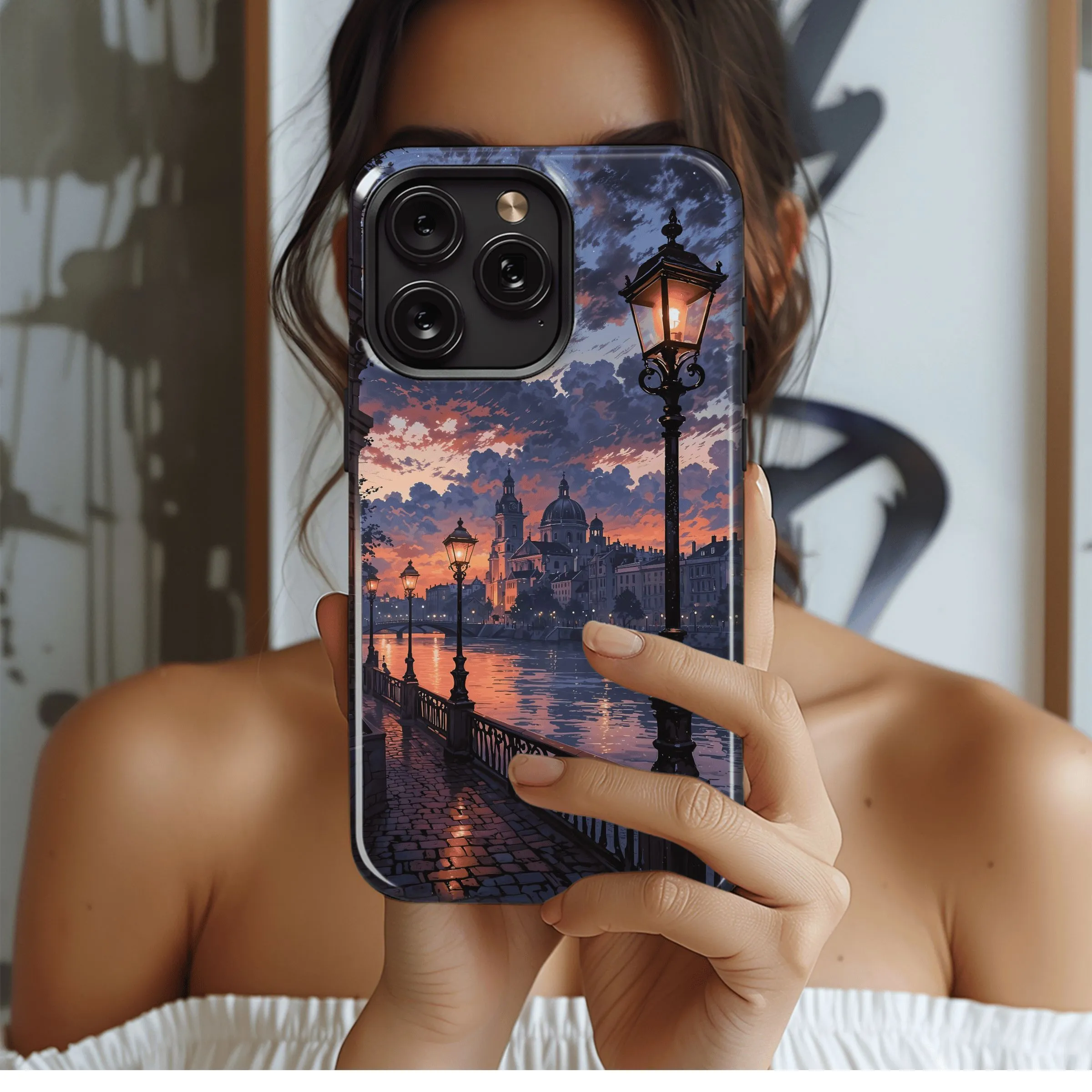 Cityscape Sunset Dreams Phone Case iPhone Samsung Cover Pixel 4520