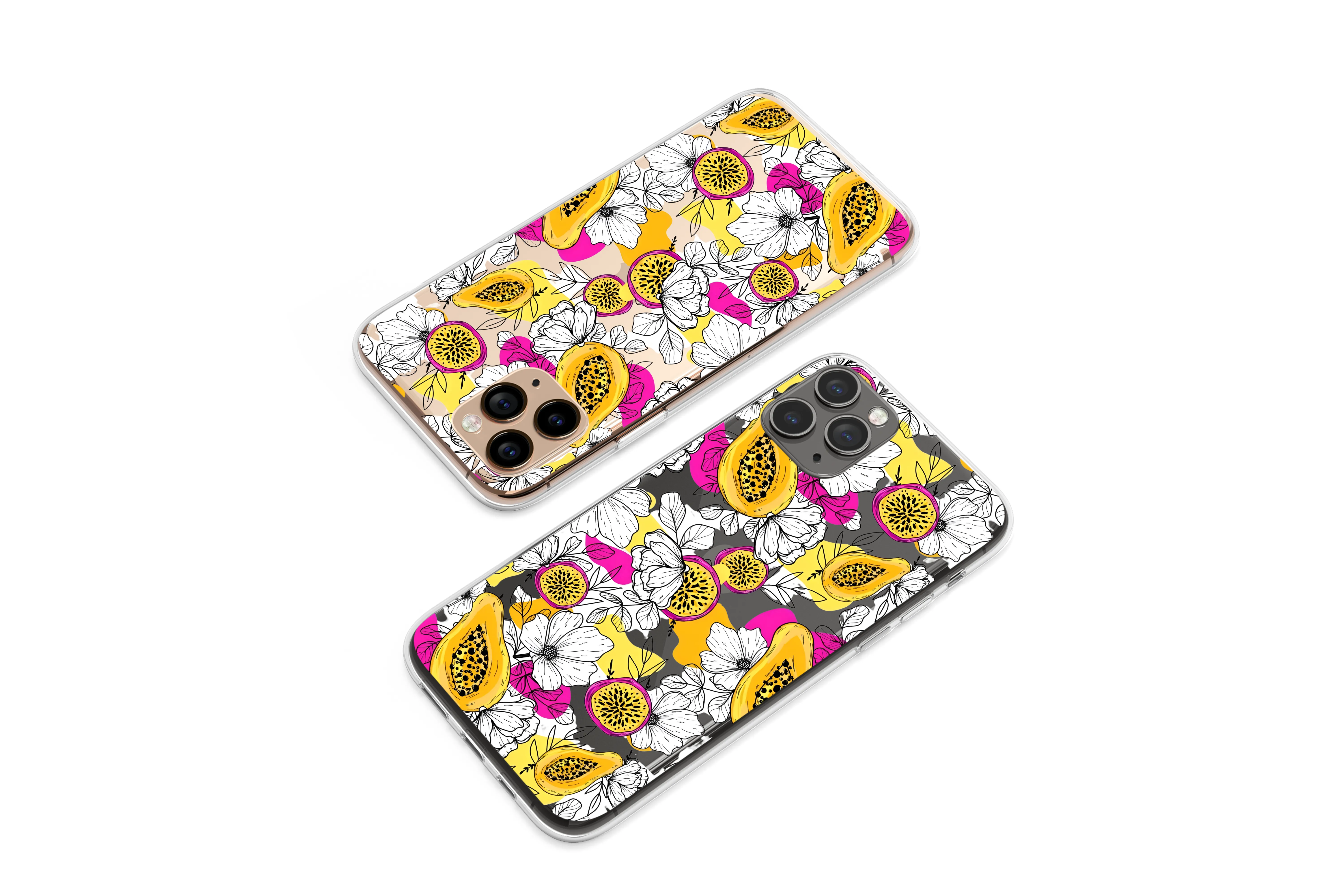 Clear A Splash of Tropical Passion Phone Case iPhone Samsung Cover Pixel 6307
