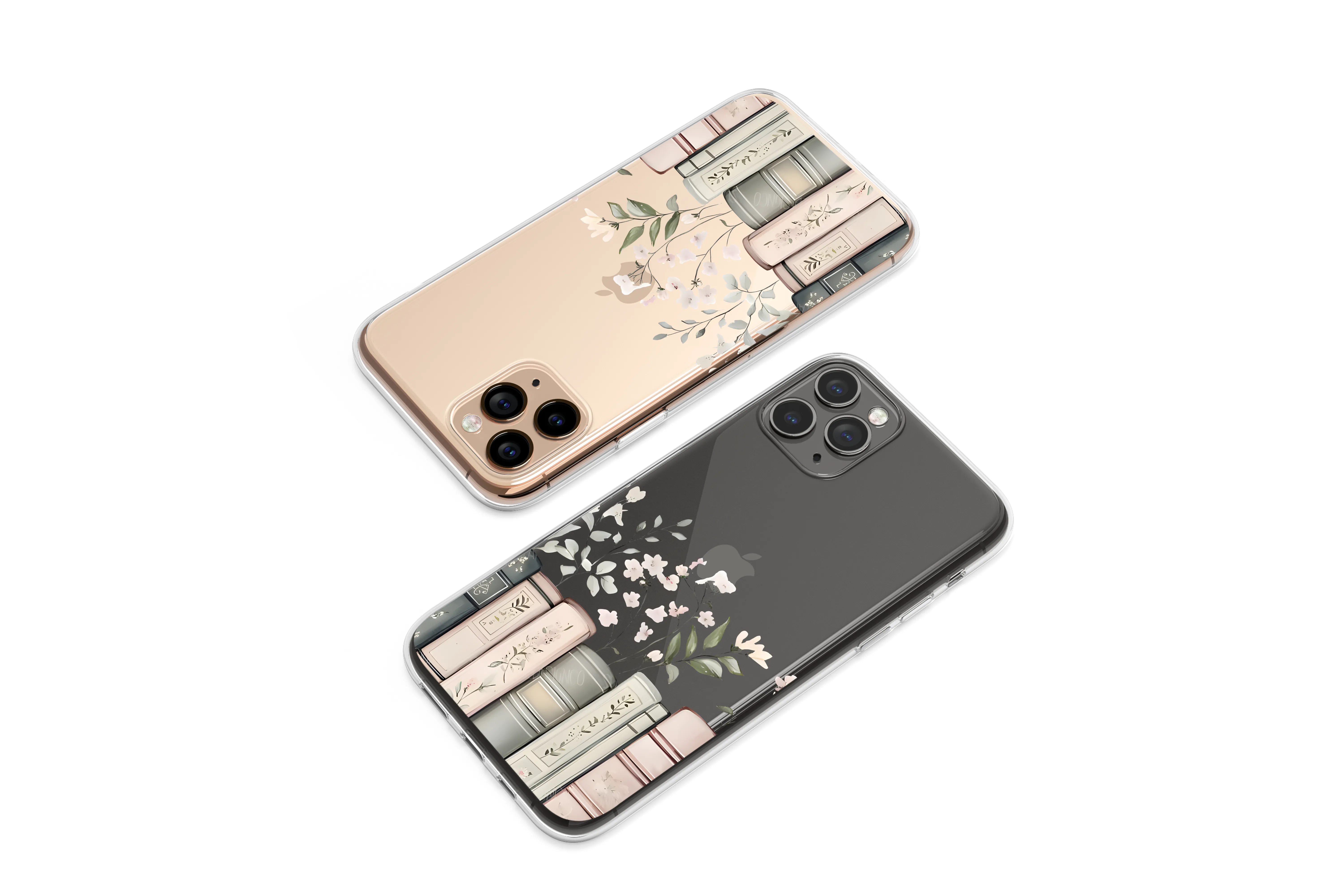 Clear Clear Cottagecore Bookshelf Floral Design for Book Lovers Phone Case Cover for iPhone 17 Pro Max 16 15 13 Samsung S25 S24 Pixel 8736 - Image 1