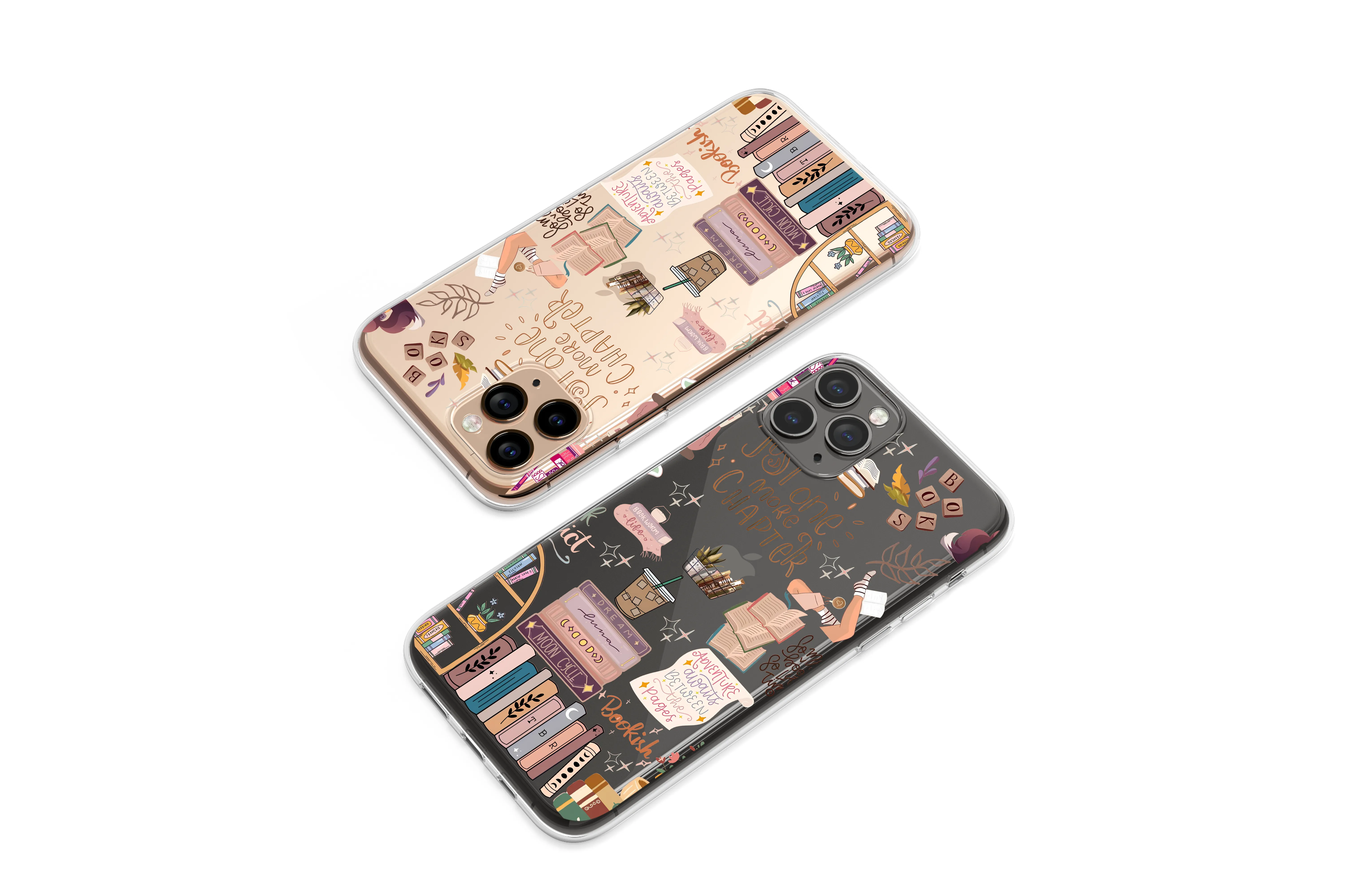 Clear Clear Cozy Library Bookshelf Design for Book Lovers Phone Case Cover for iPhone 17 Pro Max 16 15 13 Samsung S26 S25 Pixel 9658 - Image 1