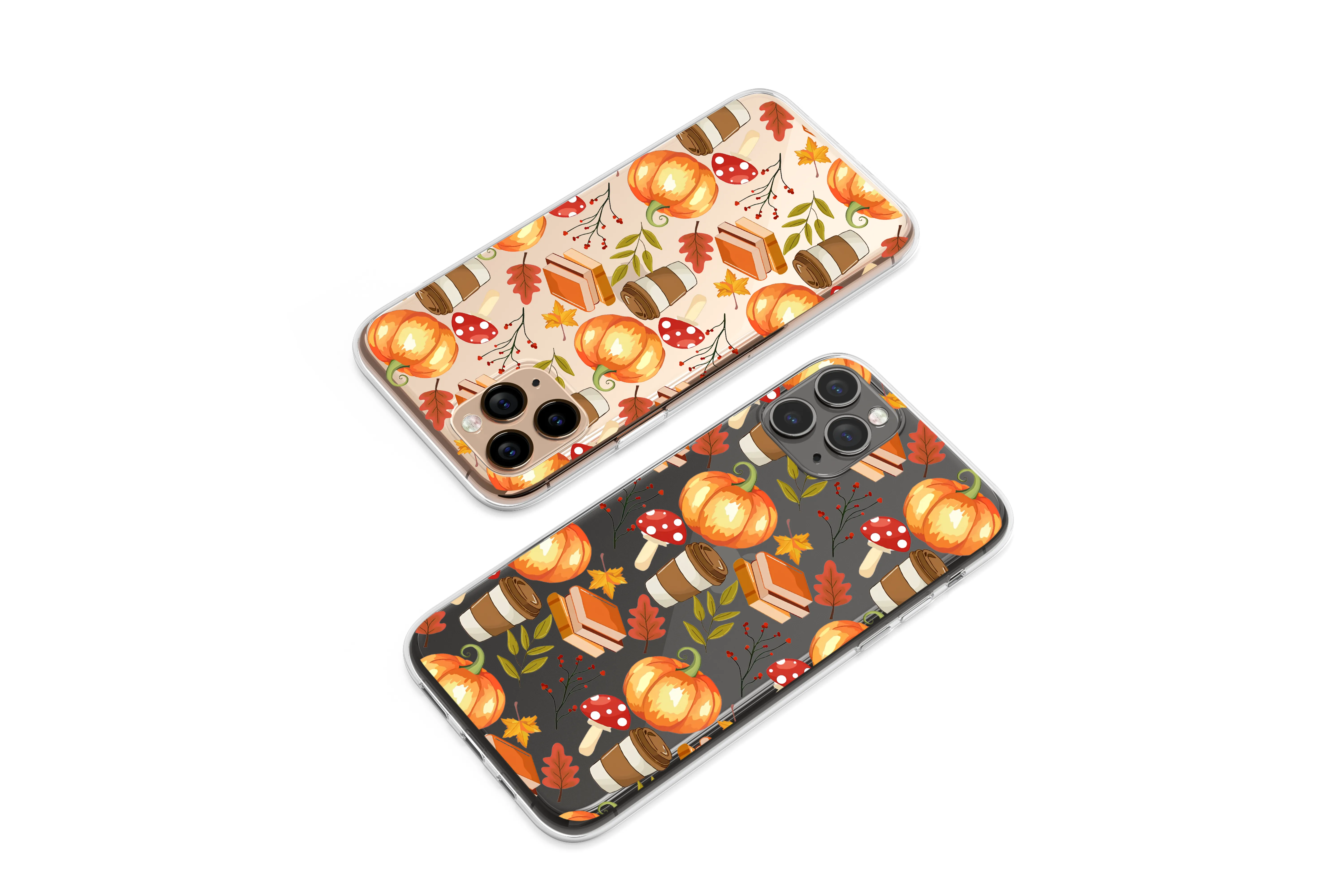 Clear Cozy Autumn Reading Nook Design Phone Case iPhone Samsung Cover Pixel 7513