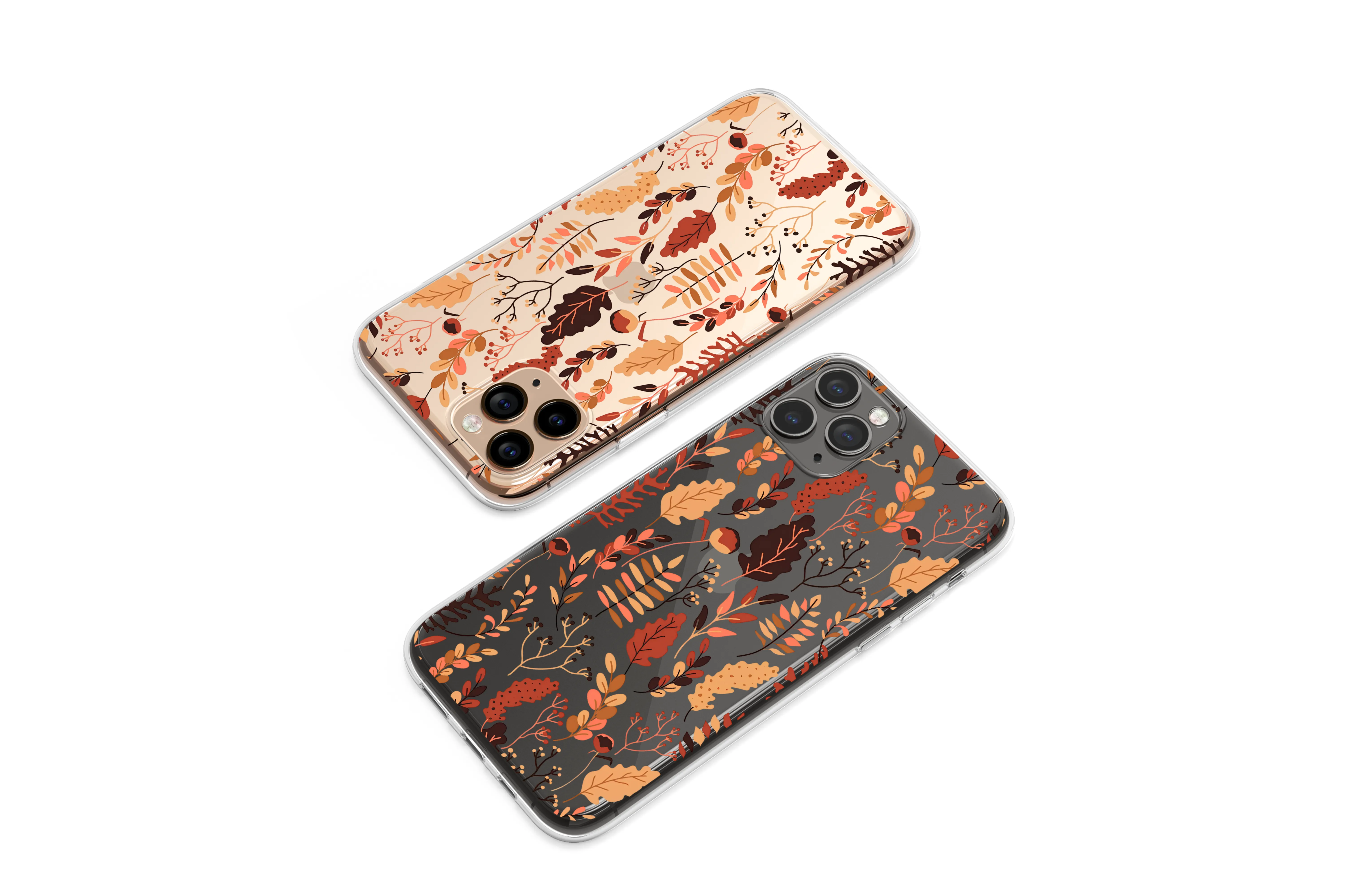 Clear Enchanted Autumn Forest Floor Phone Case iPhone Samsung Cover Pixel 7507