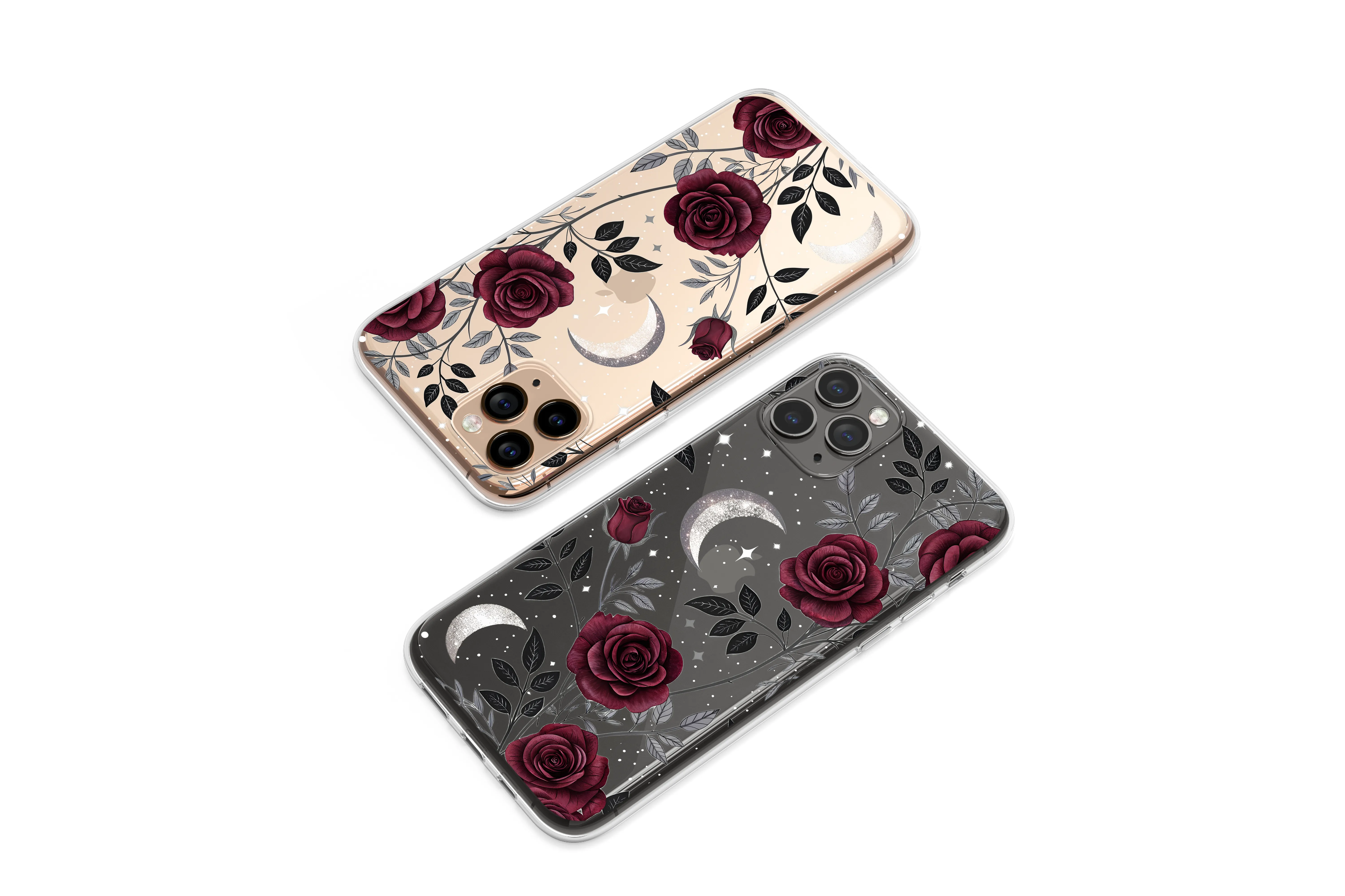 Clear Midnight Garden of Lunar Roses Phone Case iPhone Samsung Cover Pixel 6224