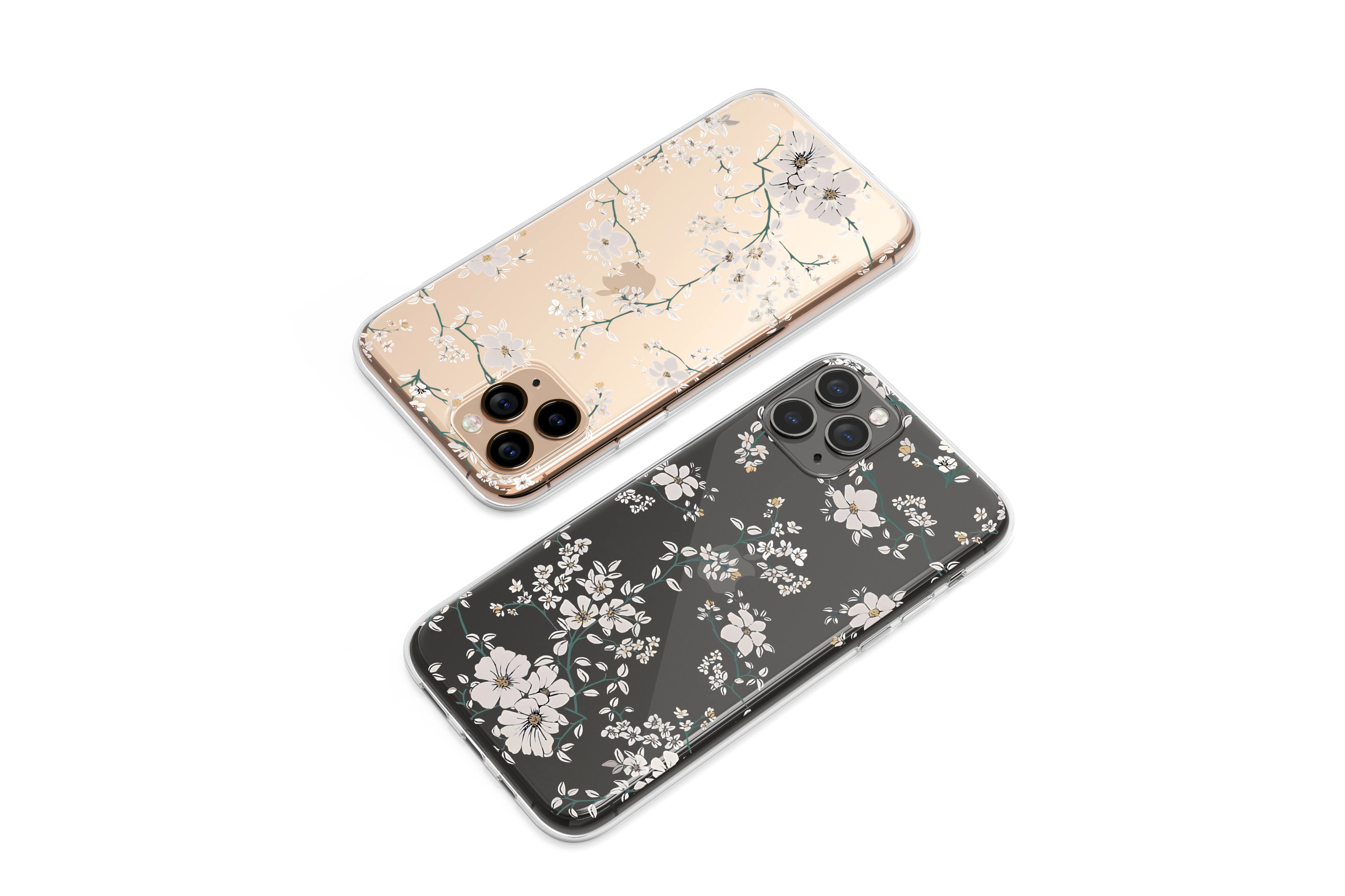 Clear Quiet Garden of Night Blooms Phone Case iPhone Samsung Cover Pixel 6306