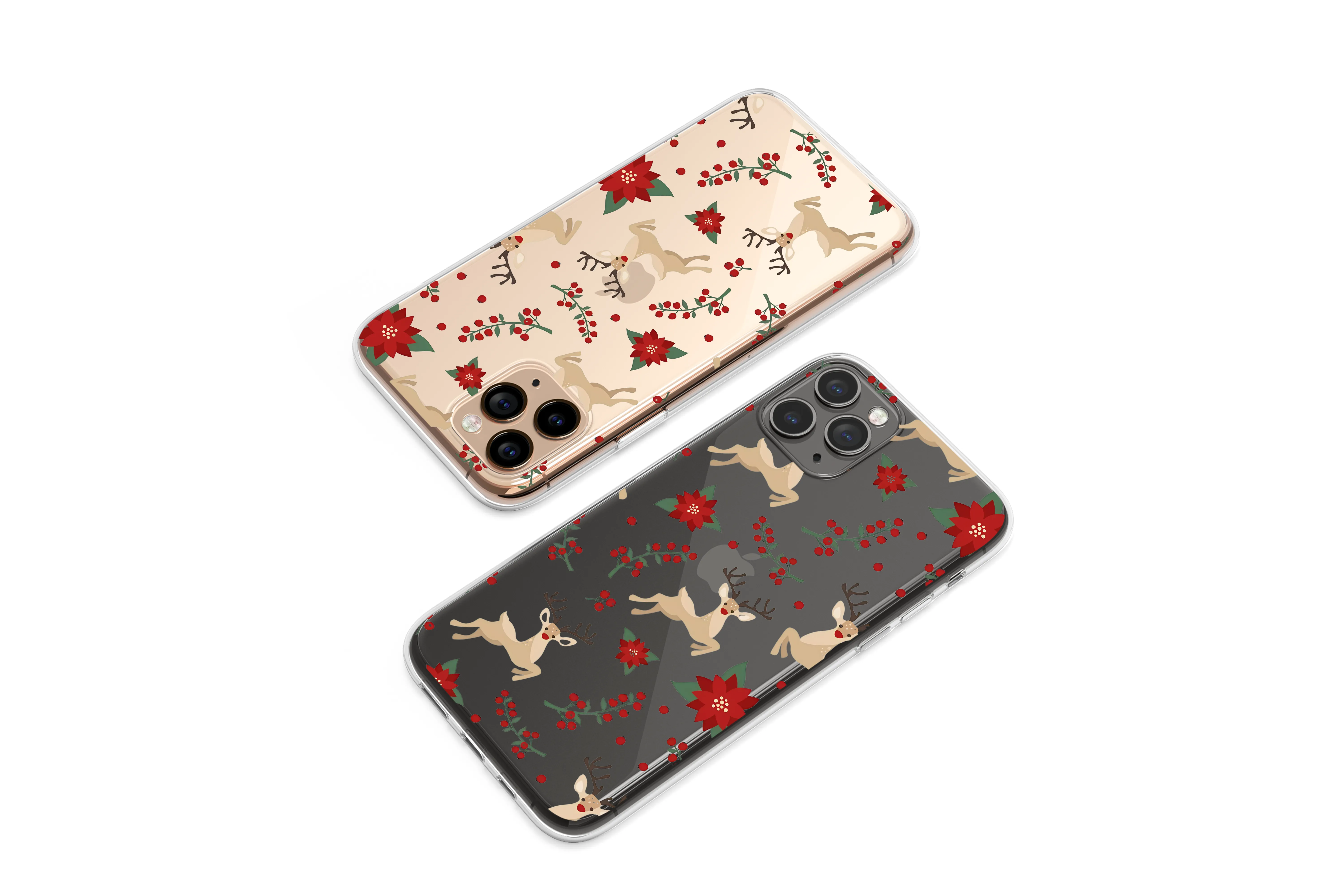 Clear Winters Midnight Reindeer Dance Phone Case iPhone Samsung Cover Pixel 8094 - Image 1