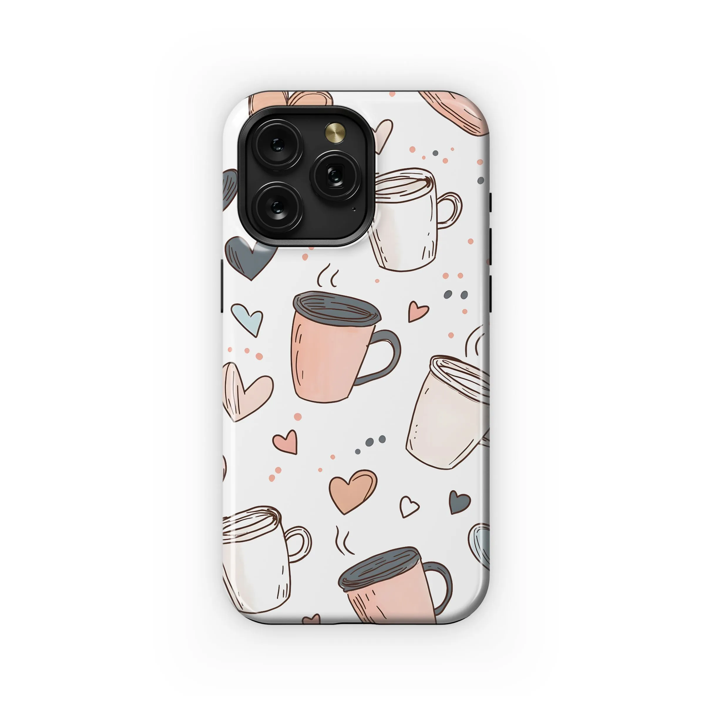 Coffee and Heart Delight Phone Case iPhone Samsung Cover Pixel 5104
