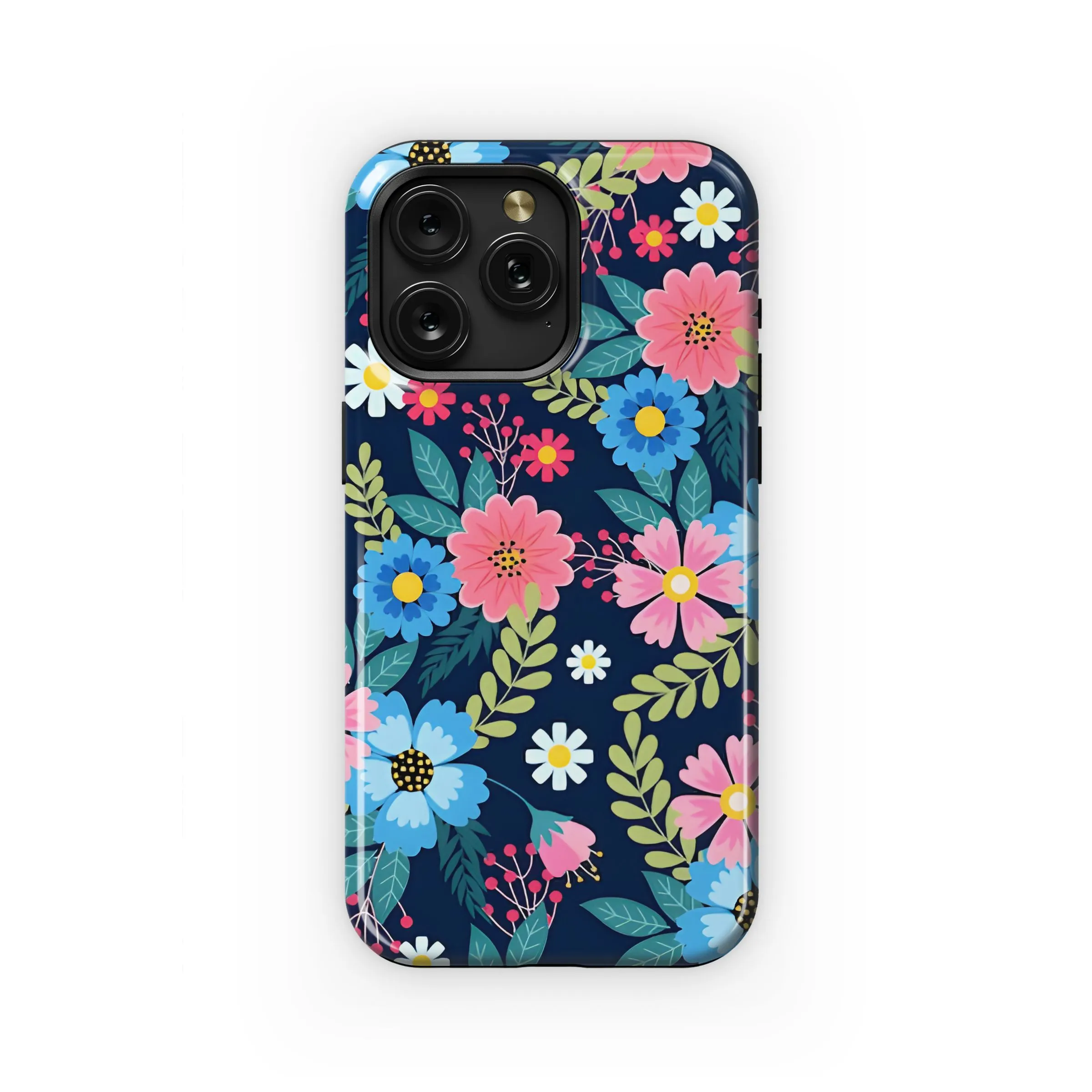 Colorful Floral Pattern Design Phone Case iPhone Samsung Cover Pixel 5259