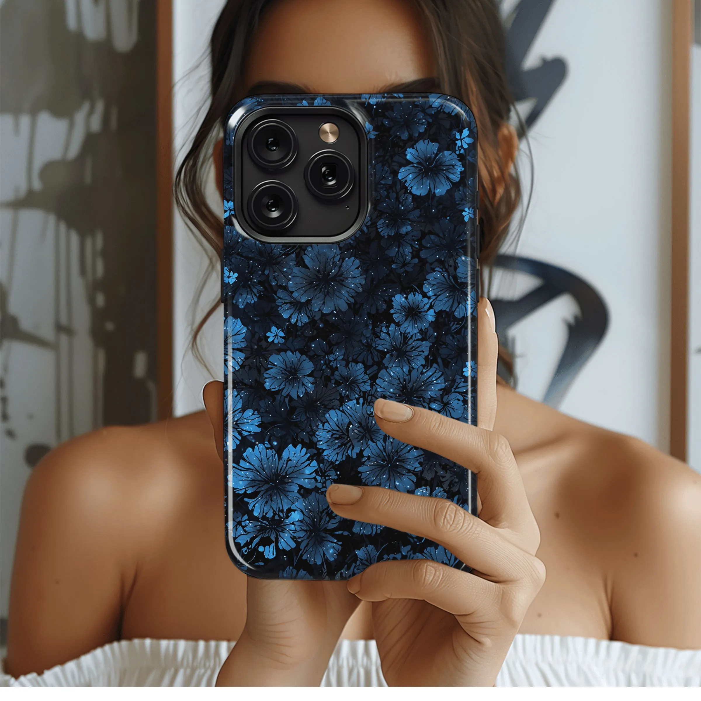 Cosmic Blue Blooms
 Phone Case iPhone Samsung Cover Pixel 4399