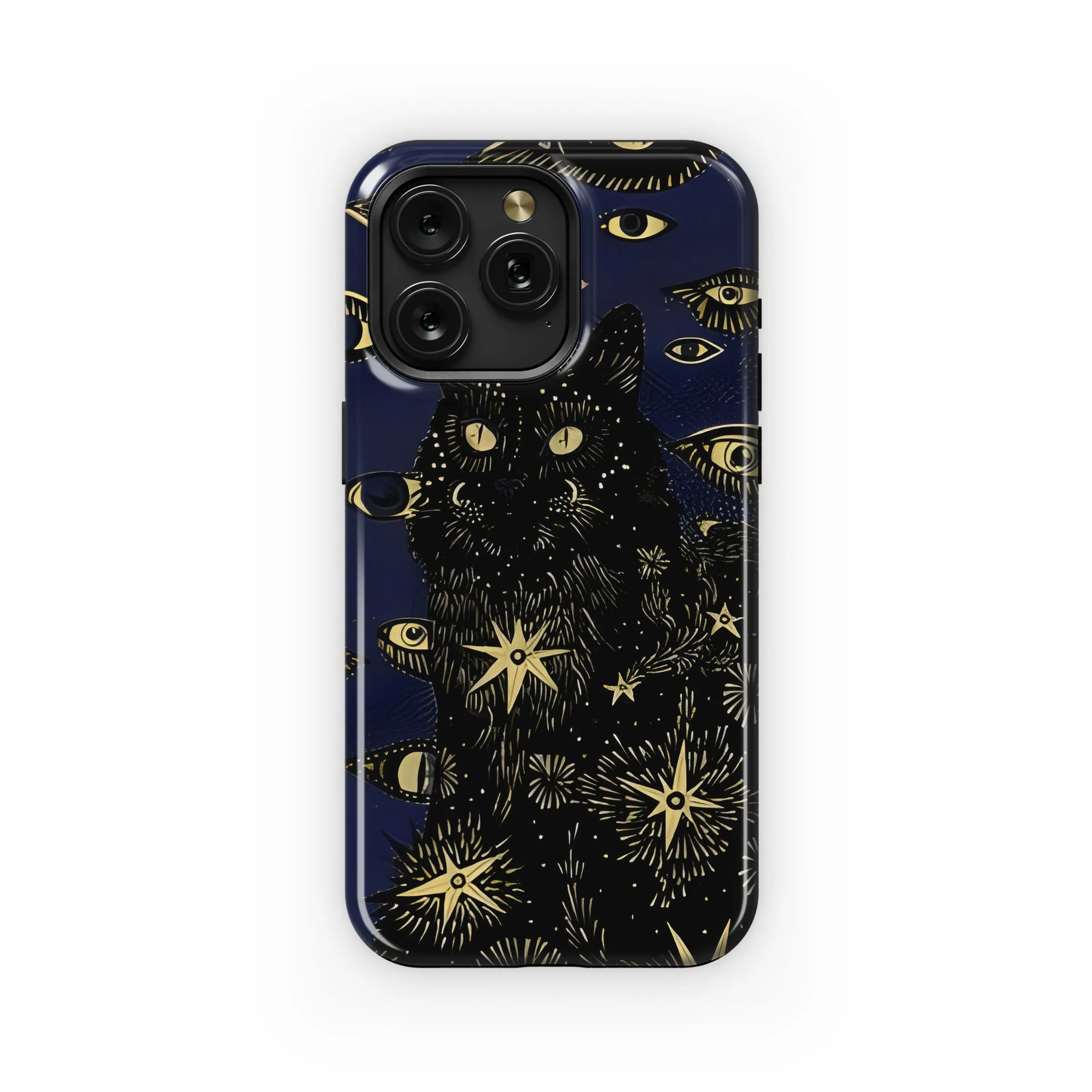 Cosmic Cat All Seeing Eyes Phone Case iPhone Samsung Cover Pixel 4885