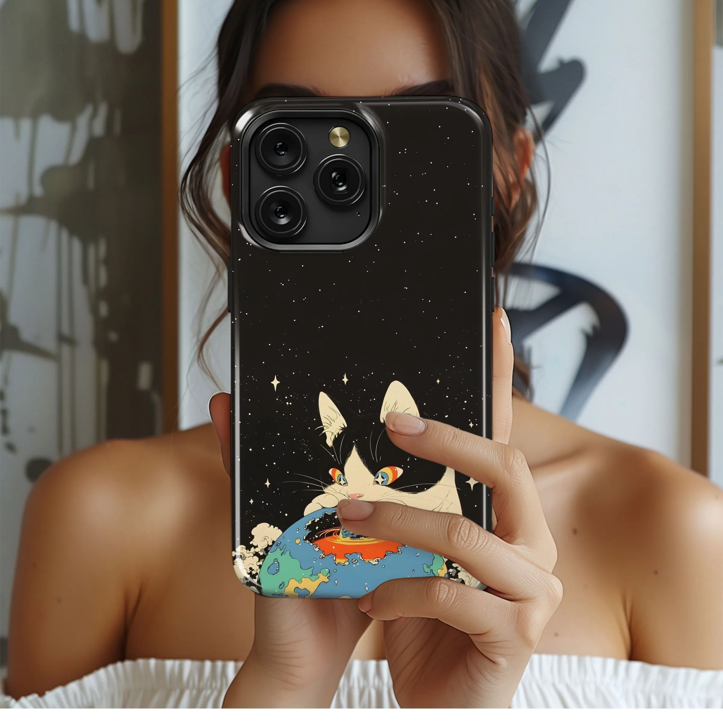 Cosmic Cat Eater
 Phone Case iPhone Samsung Cover Pixel 5518