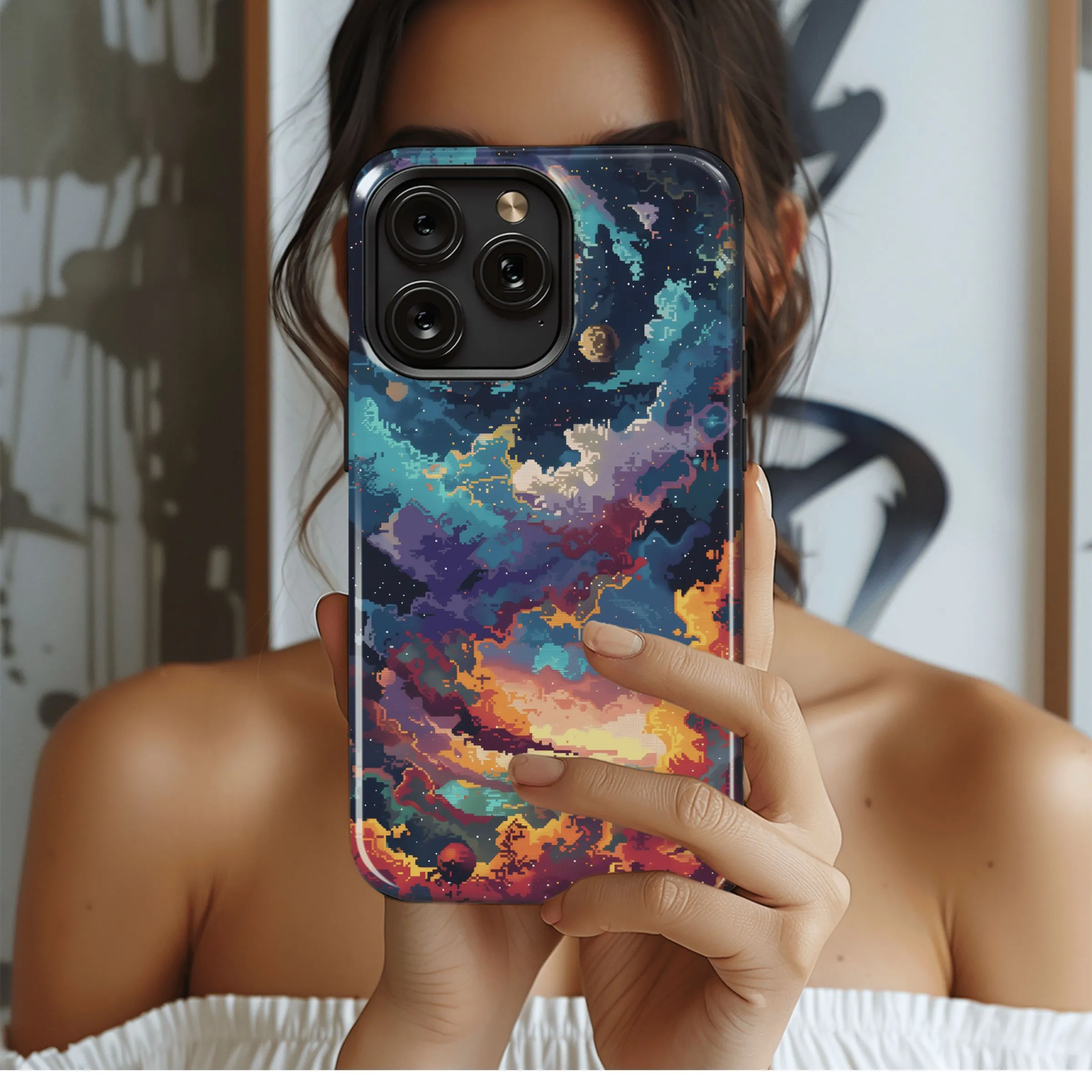 Cosmic Pixel Sunset
 Phone Case iPhone Samsung Cover Pixel 4420
