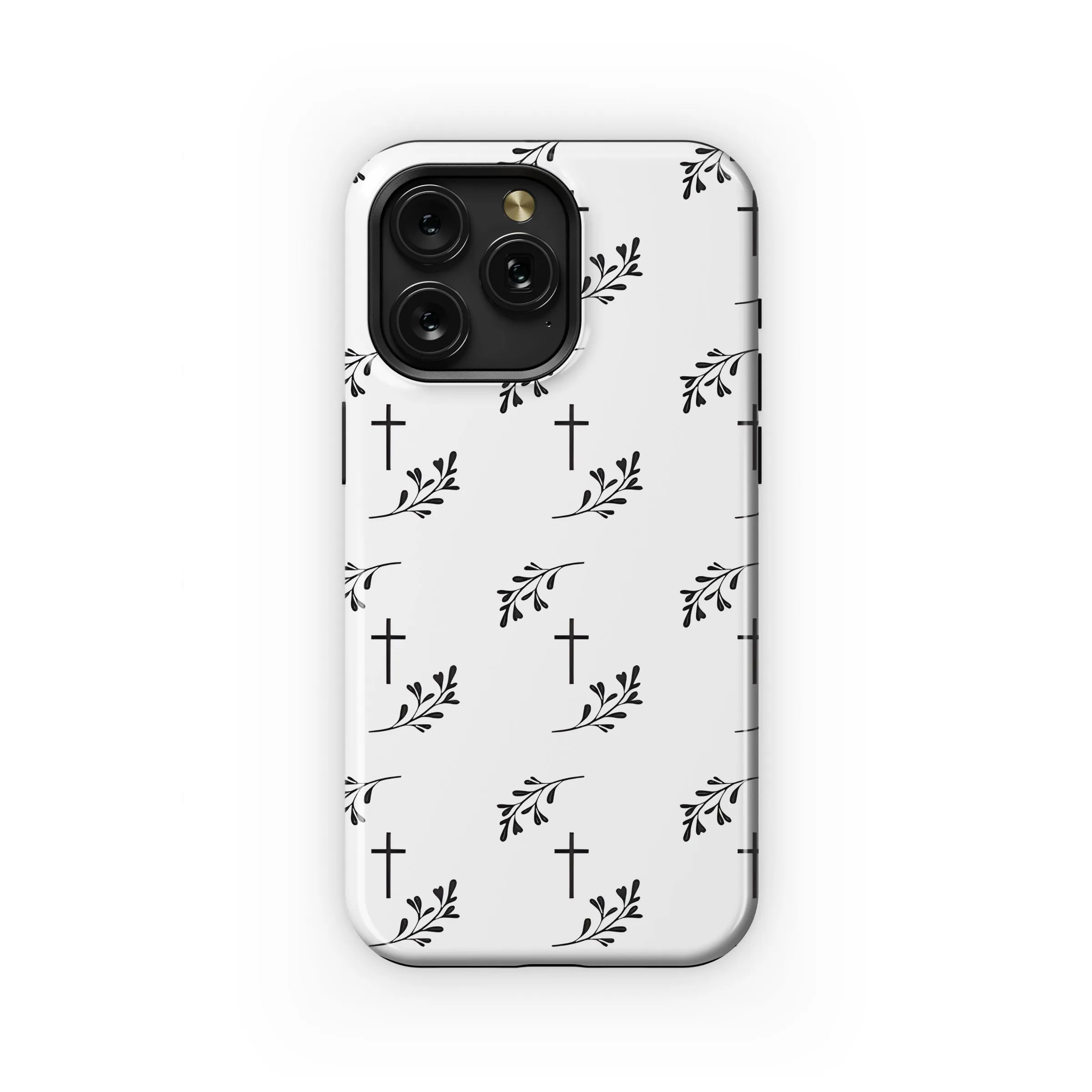 Cross and Laurel Pattern Phone Case iPhone Samsung Cover Pixel 5130