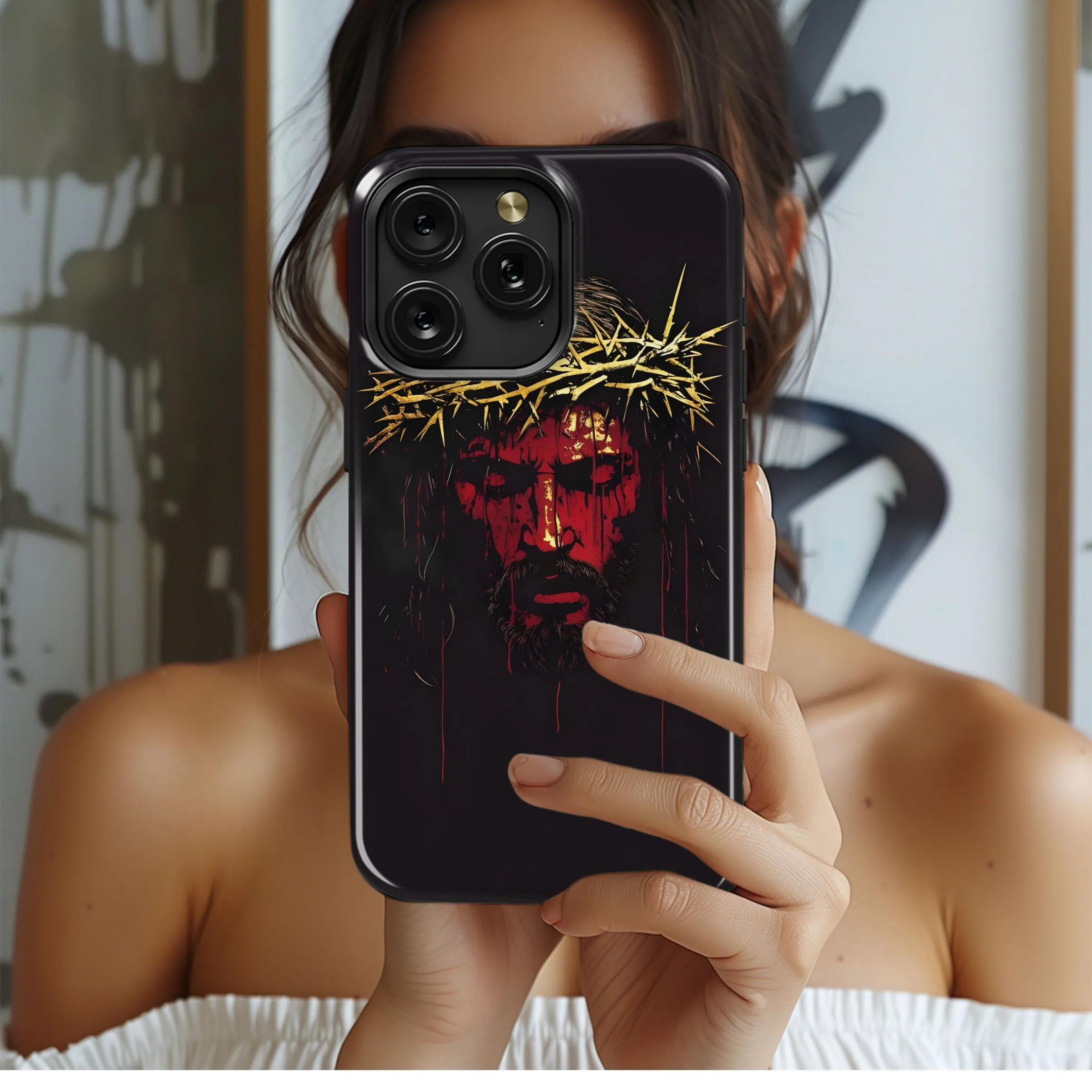 Crown of Thorns, Sacrifice Phone Case iPhone Samsung Cover Pixel 5016
